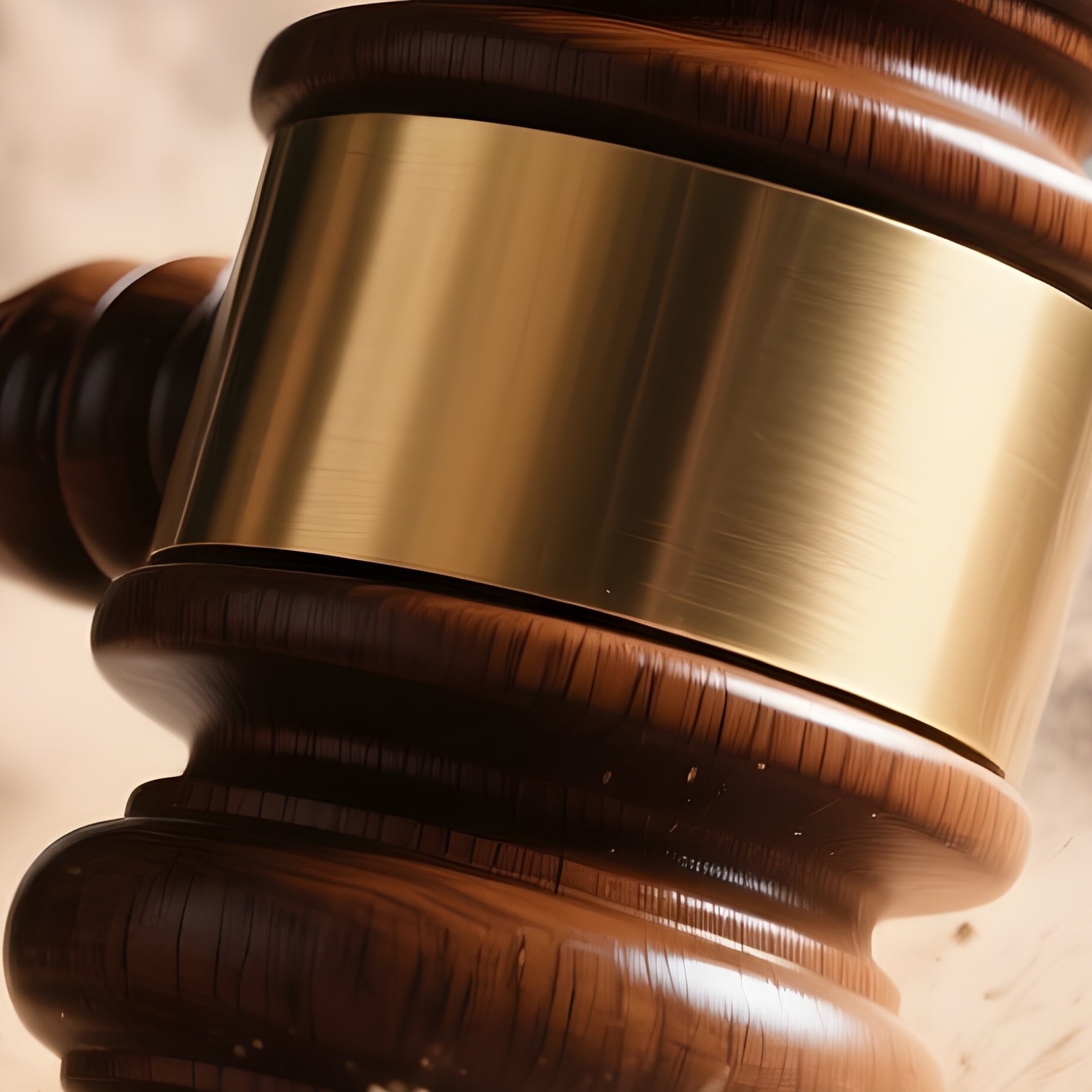 The Gavel: A Wooden Judge’S Gavel Striking A Sound Block, Creating A Shockwave Of Dust, Symbolizing A Final Decision Or Judgment. - Full Resolution Quality Preview