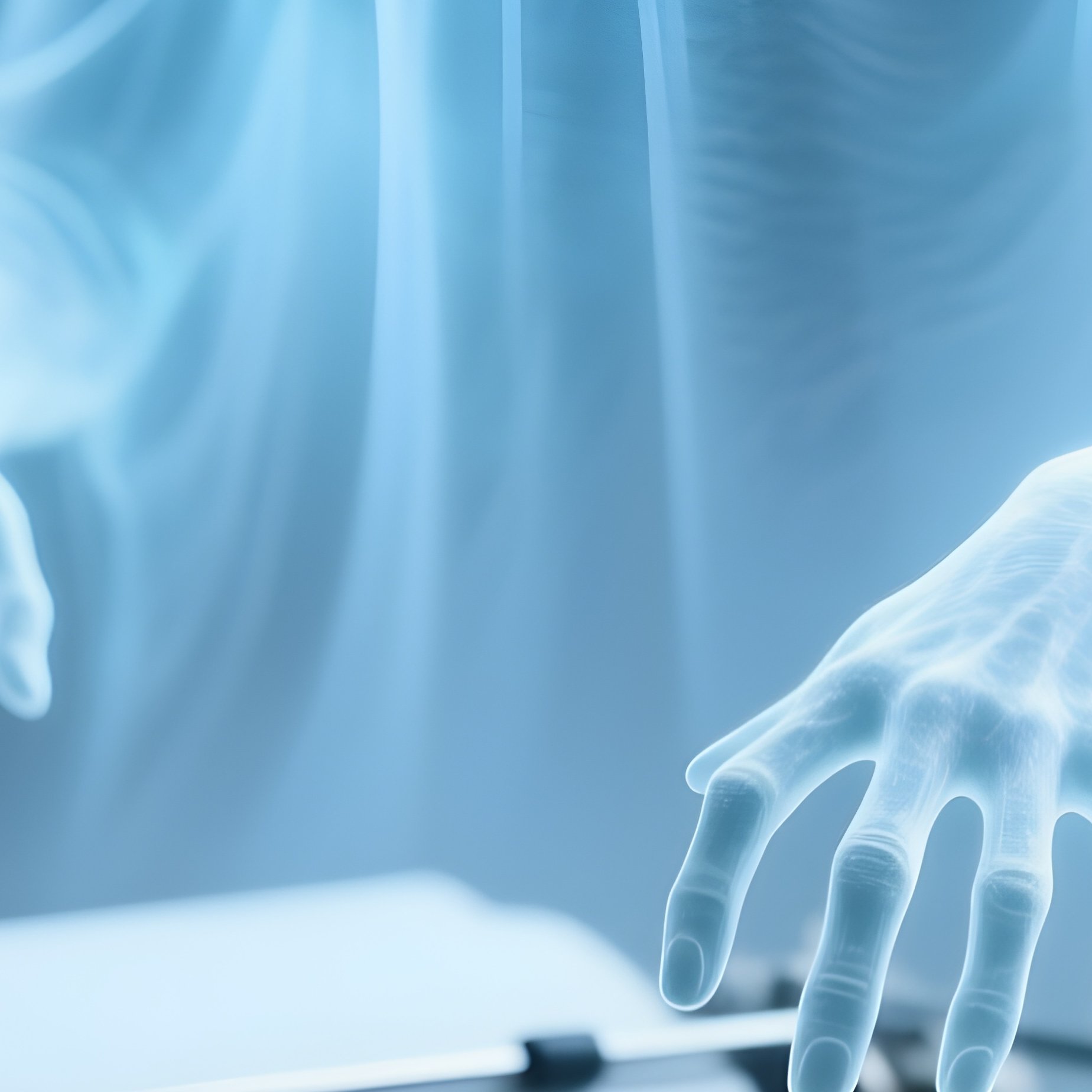 The Ghostwriter Spectral Figure Typing On Typewriter - Full Resolution Quality Preview