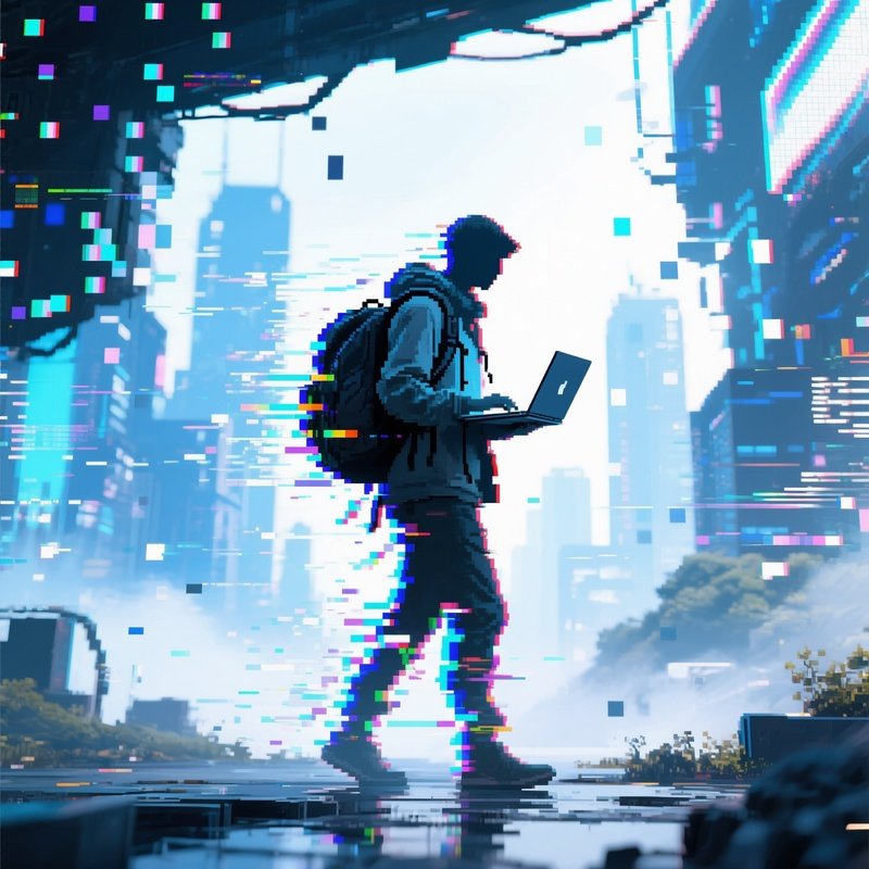 The Glitch Digital Nomad Flickering In Out