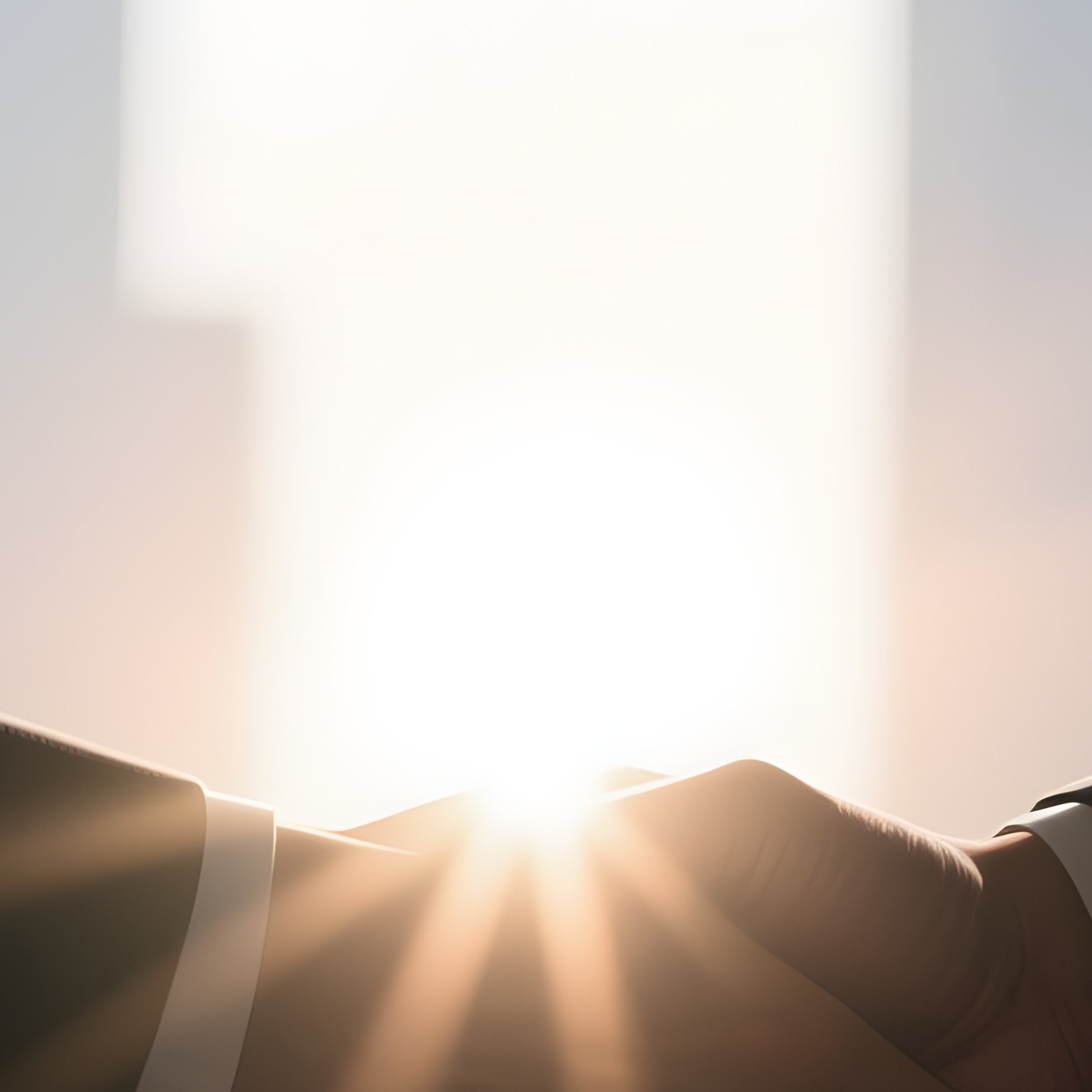 The Handshake: A Firm Handshake Between Two People In Business Suits, With A Sun Flare Between The Hands, Creating A Silhouette Effect Against A City Window. - Full Resolution Quality Preview