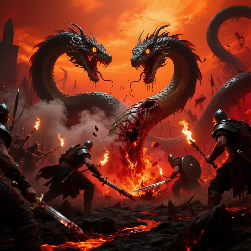 The Hydra Monster Grows Two Heads For Every One Cut Off