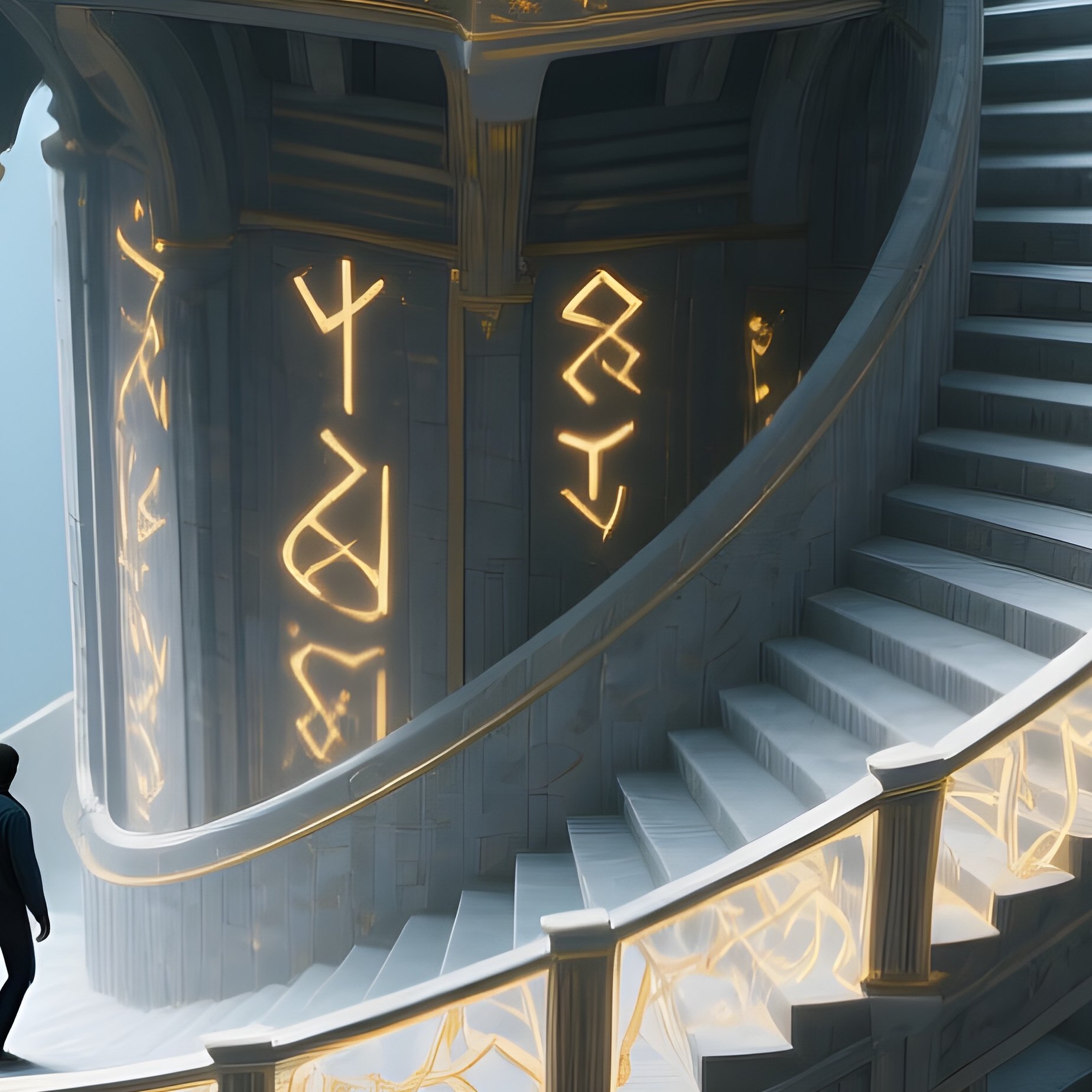 The Infinite Staircase Climbing A Tower Where The Stairs Generate Endlessly Until A Specific Truth Is Spoken - Full Resolution Quality Preview