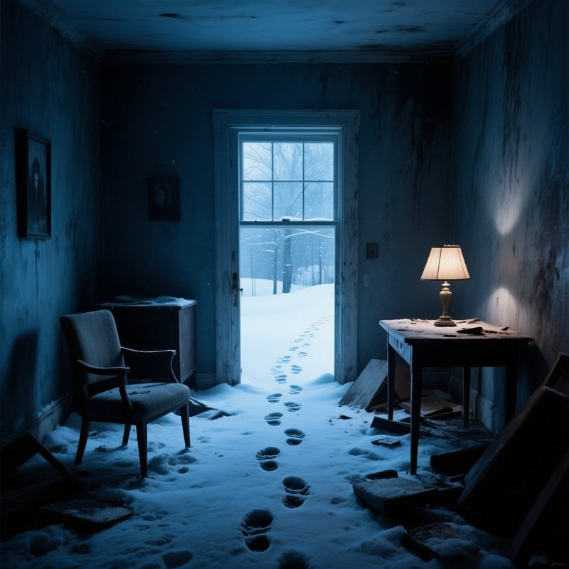 The Invisible Man Furniture Moves And Footprints In Snow