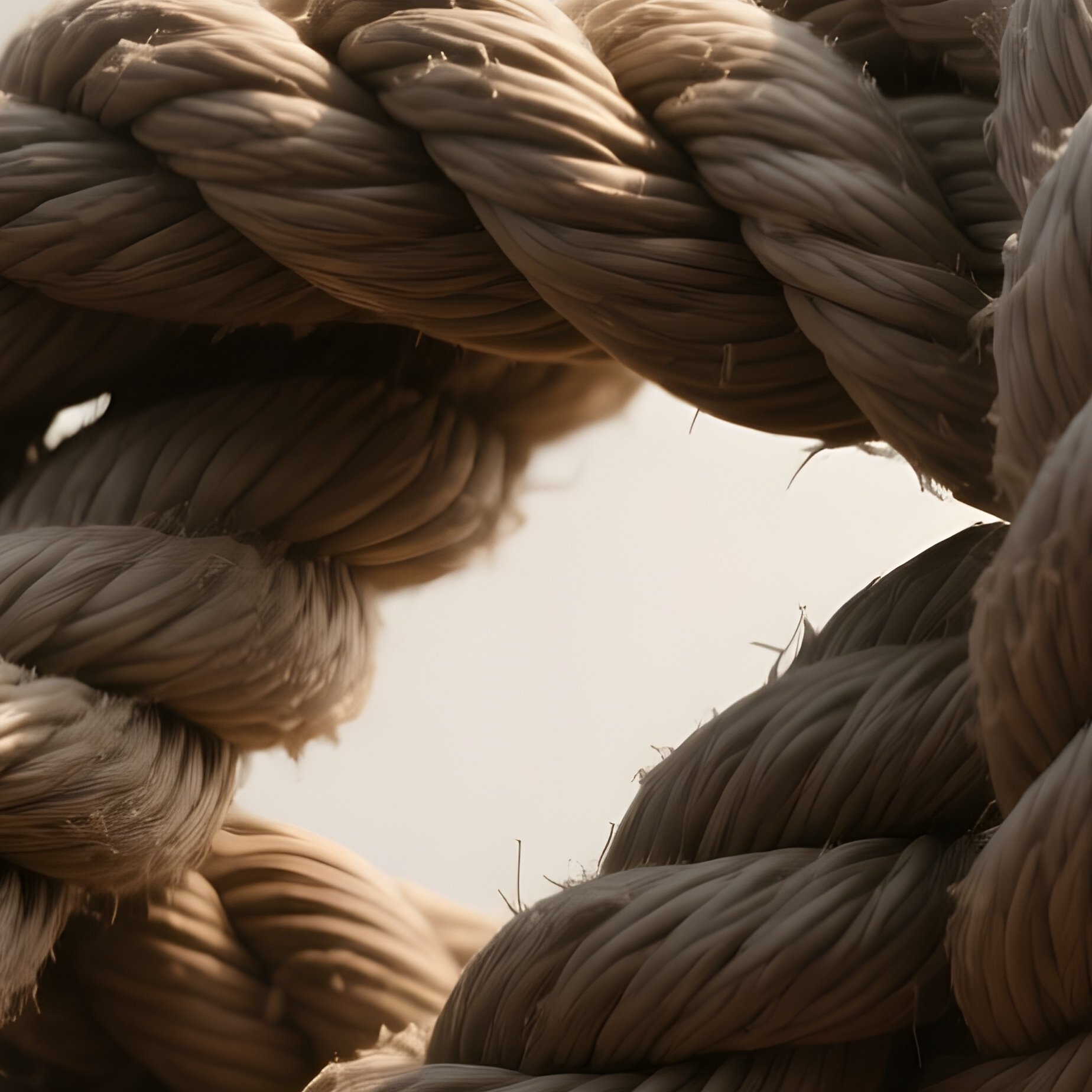 The Knot: A Thick Nautical Rope Tied In A Strong, Complex Knot, Symbolizing A Strong Bond Or A Secure Agreement. - Full Resolution Quality Preview