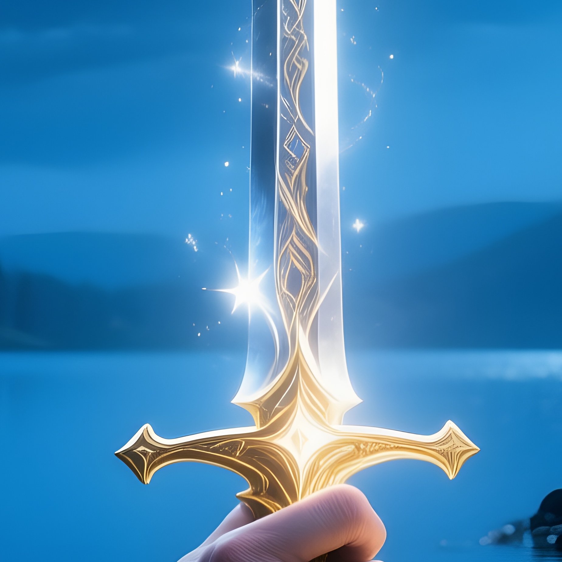 The Lady Of The Lake Hand From Water Offering Weapon - Full Resolution Quality Preview