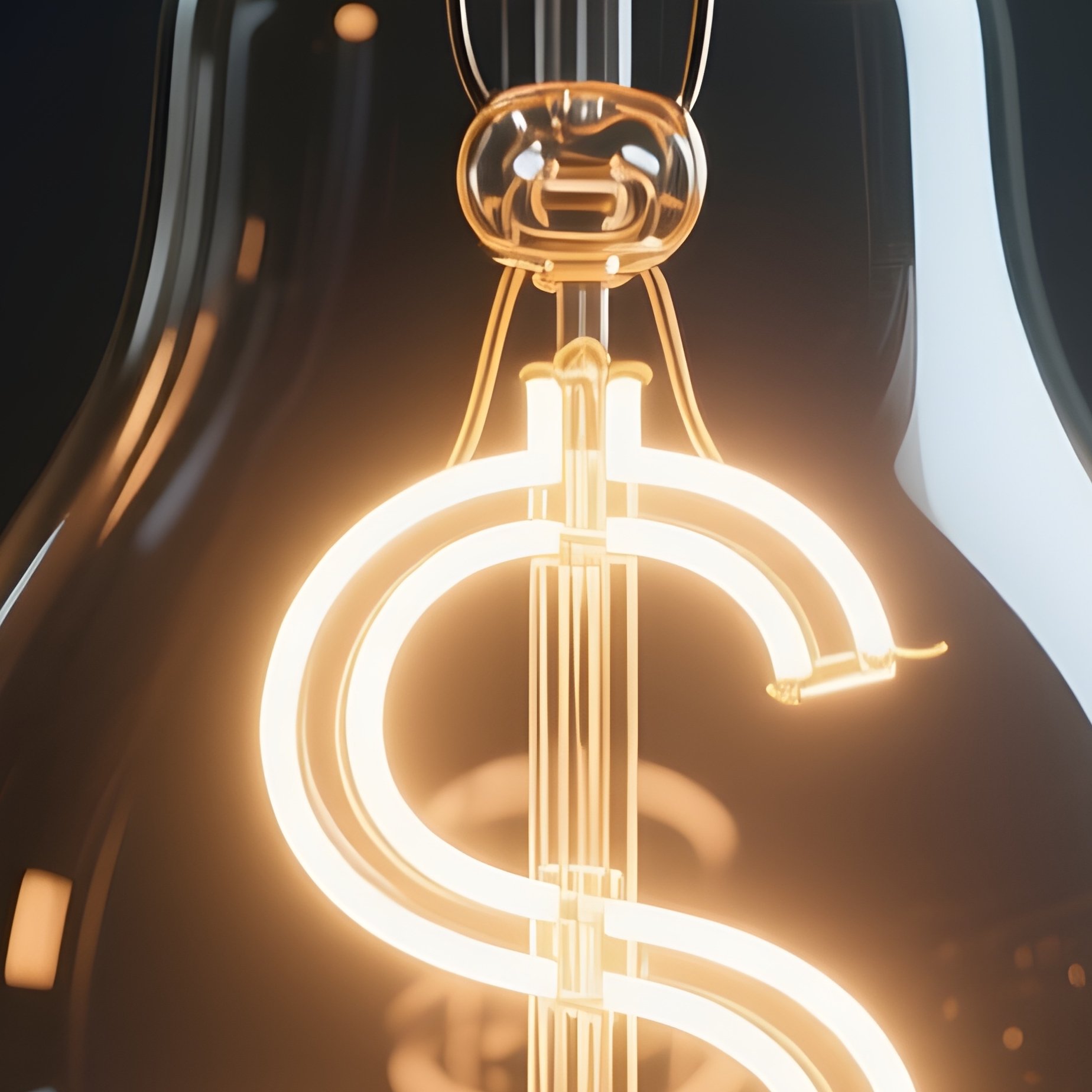 The Lightbulb: A Classic Edison Lightbulb Where The Filament Is Glowing In The Shape Of A Dollar Sign, Suspended In A Dark Void, Symbolizing A Profitable Idea. - Full Resolution Quality Preview