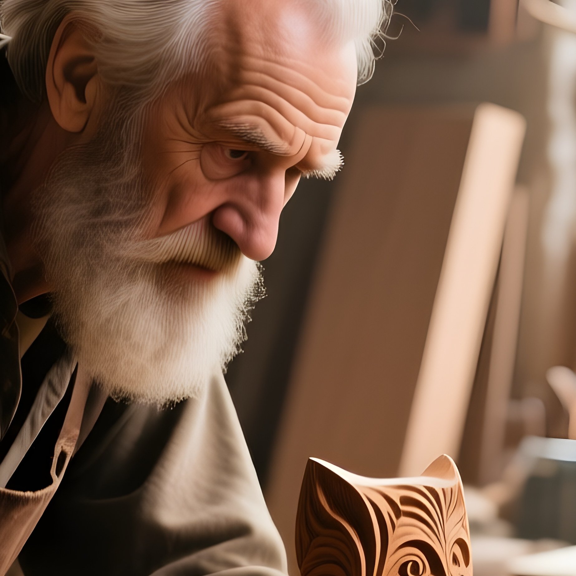 The Master An Old Master Craftsman Inspecting The Work Of His Apprentice With A Critical Eye - Full Resolution Quality Preview