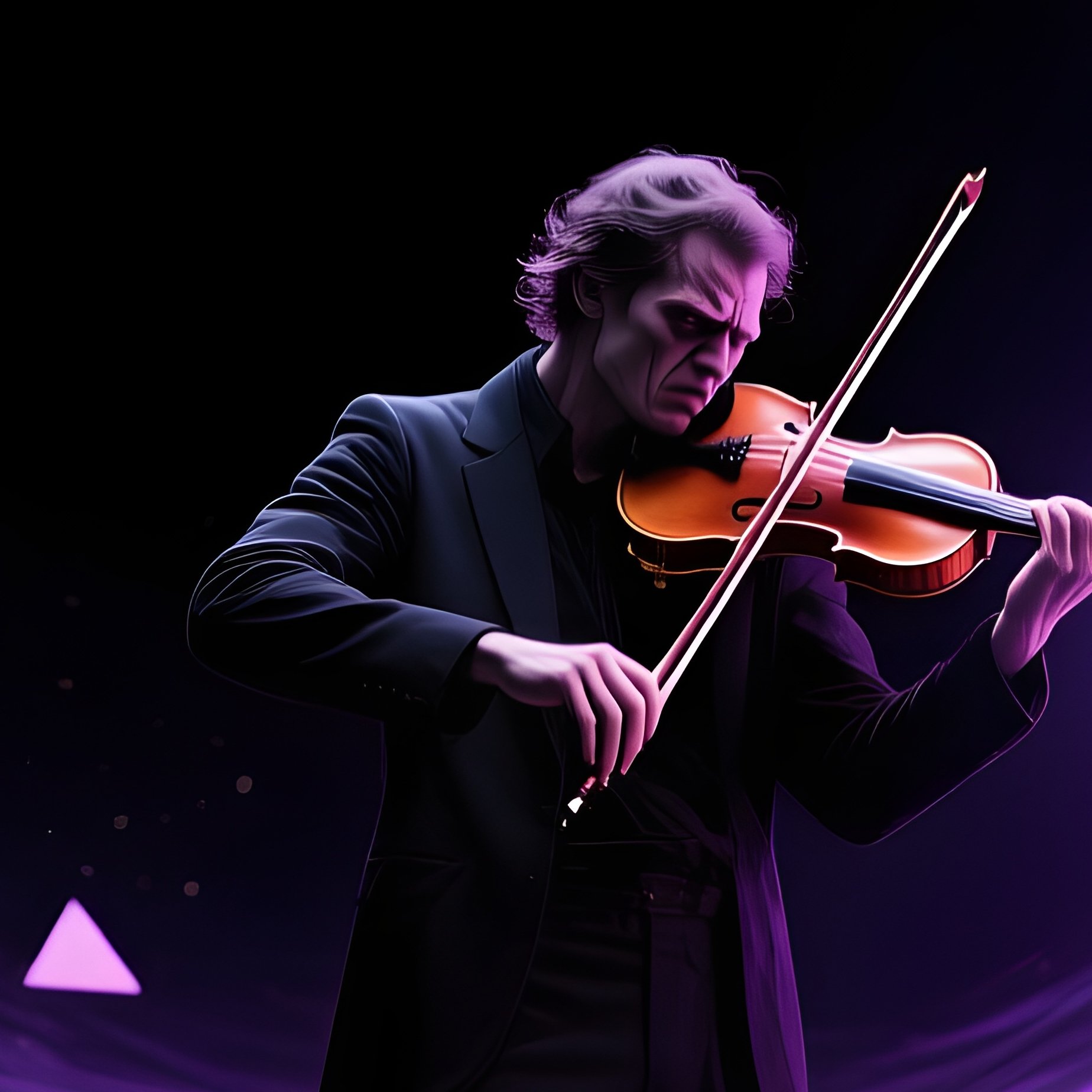 The Musical Violinist Chaotic Melody Opens Portal To Void - Full Resolution Quality Preview