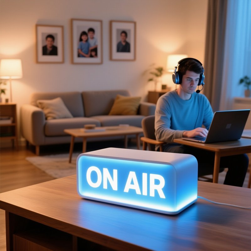 The On Air Sign A Light Up Box To Tell Your Family You Are In A Meeting