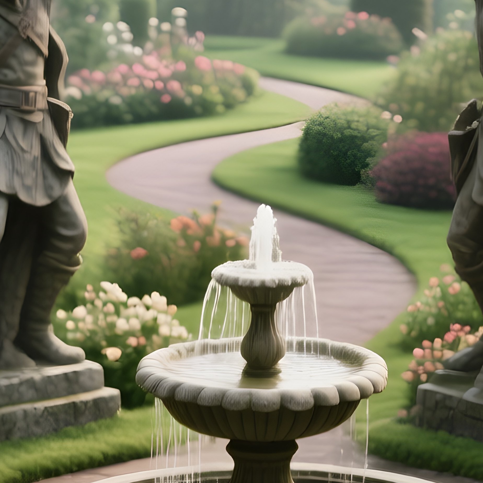 The Petrification Garden Stone Statues Terrified Adventurers - Full Resolution Quality Preview