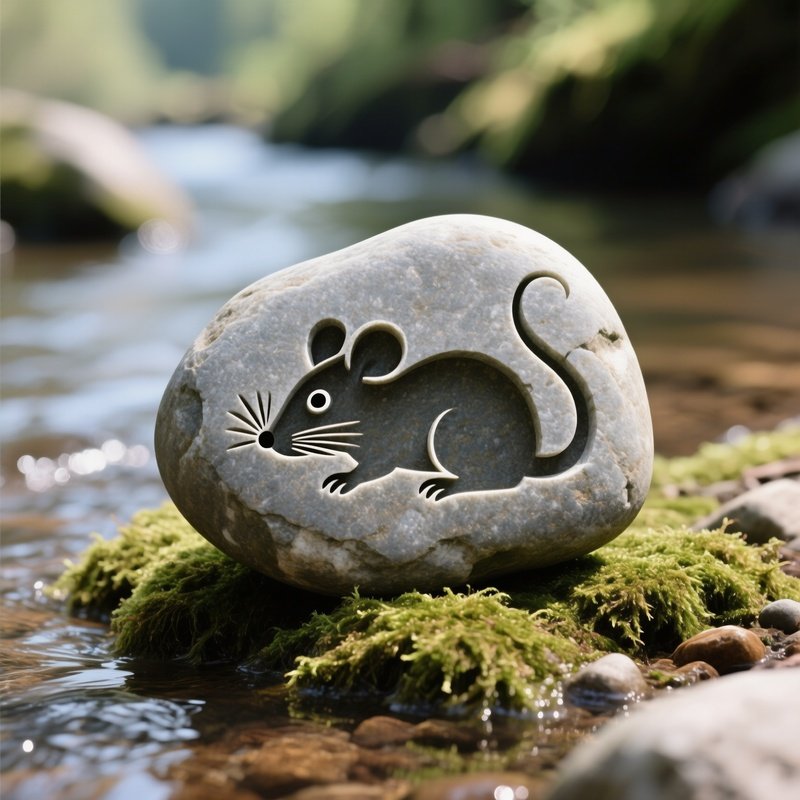 The Rock A Literal Smooth River Stone Drilled Out To Be A Mouse