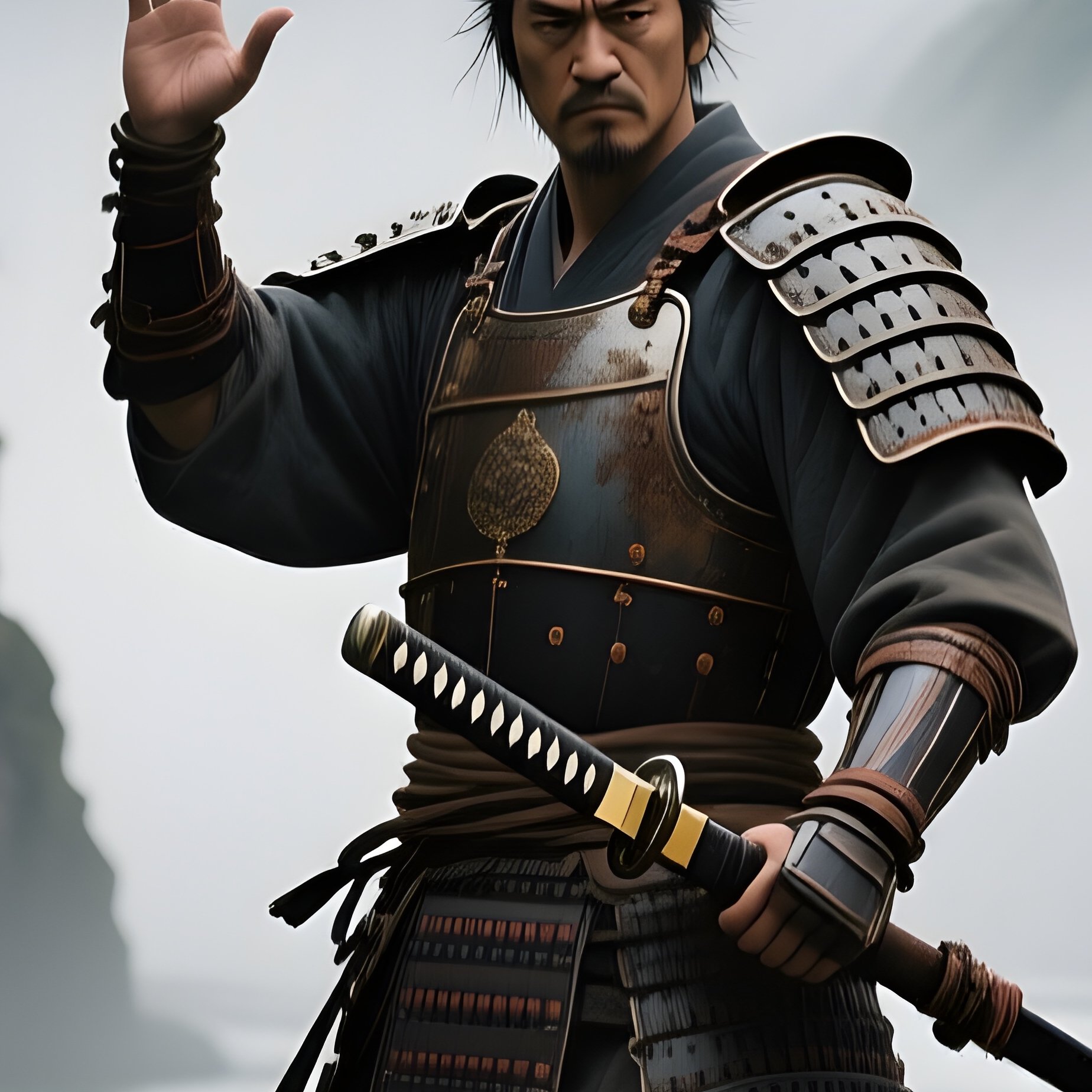 The Samurai S Honor A Ronin Stands On A Bridge And Challenges All Who Pass To Test His Skill - Full Resolution Quality Preview