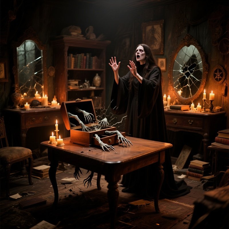 The Seance A Medium Summons A Spirit But The Spirit Possesses The Table Which Attacks