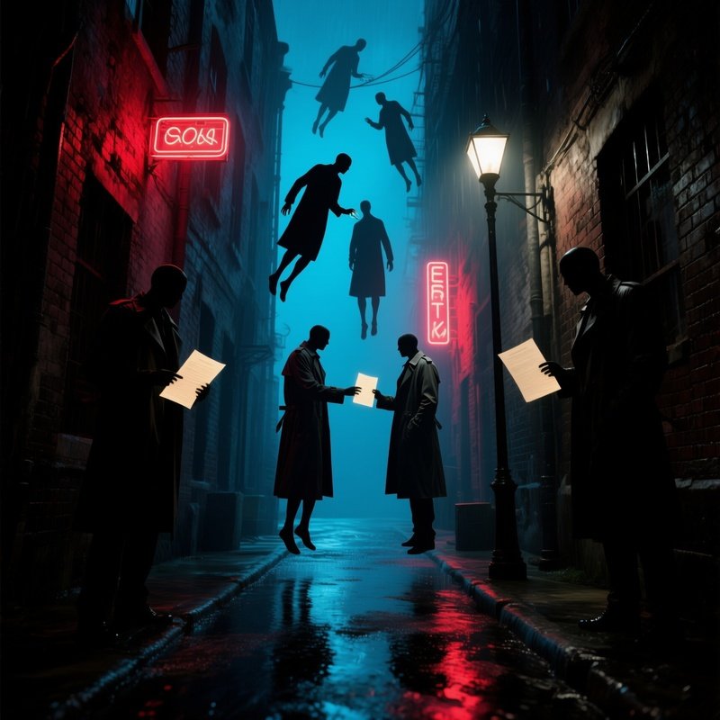 The Shadow Market Shadows Detach From Their Owners And Trade Secrets In A Dark Alley