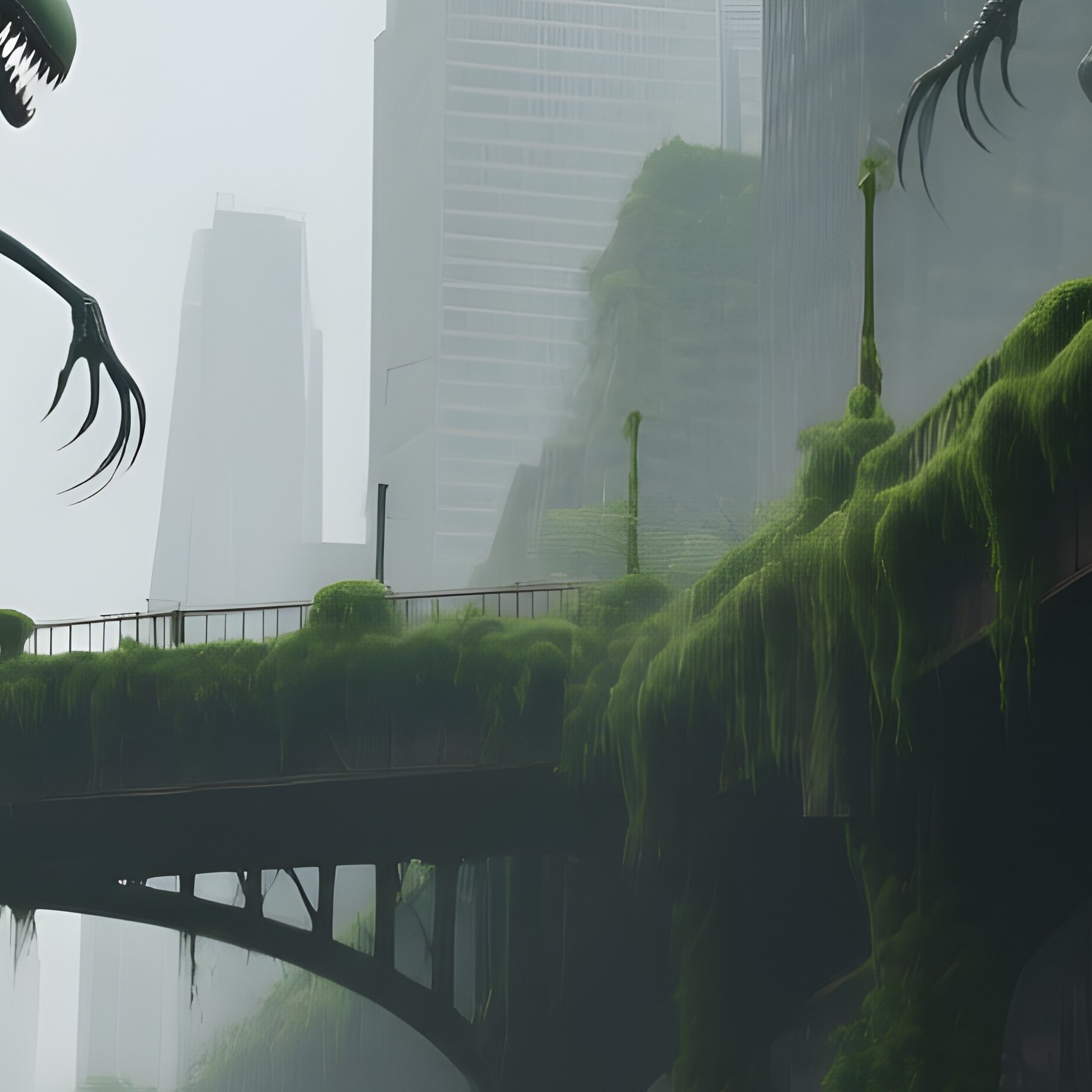 The Silent City Overgrown With Moss Where Noise Attracts Clickers - Full Resolution Quality Preview