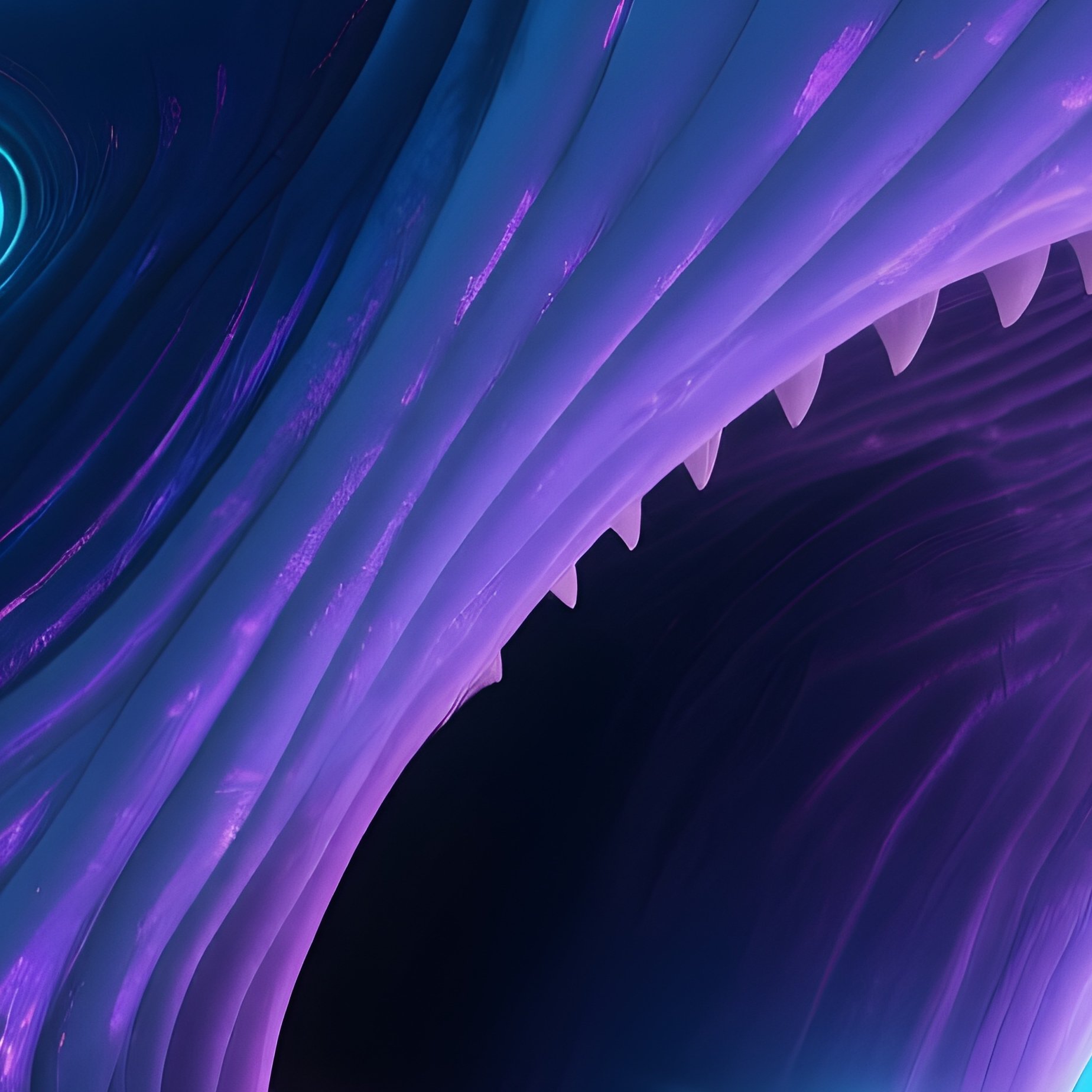 The Space Whale A Biological Entity The Size Of A Moon Swallows The Partys Shuttle - Full Resolution Quality Preview