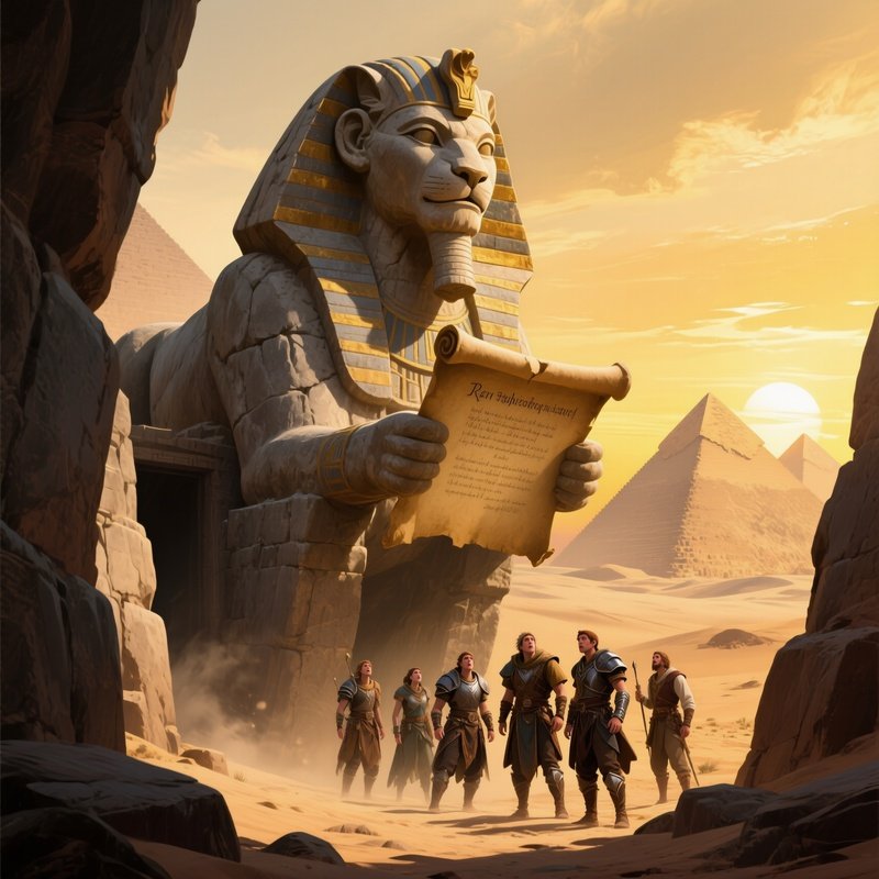 The Sphinxs Riddle Guardian Refuses Passage Unless Party Answers Riddle Failure Means Death