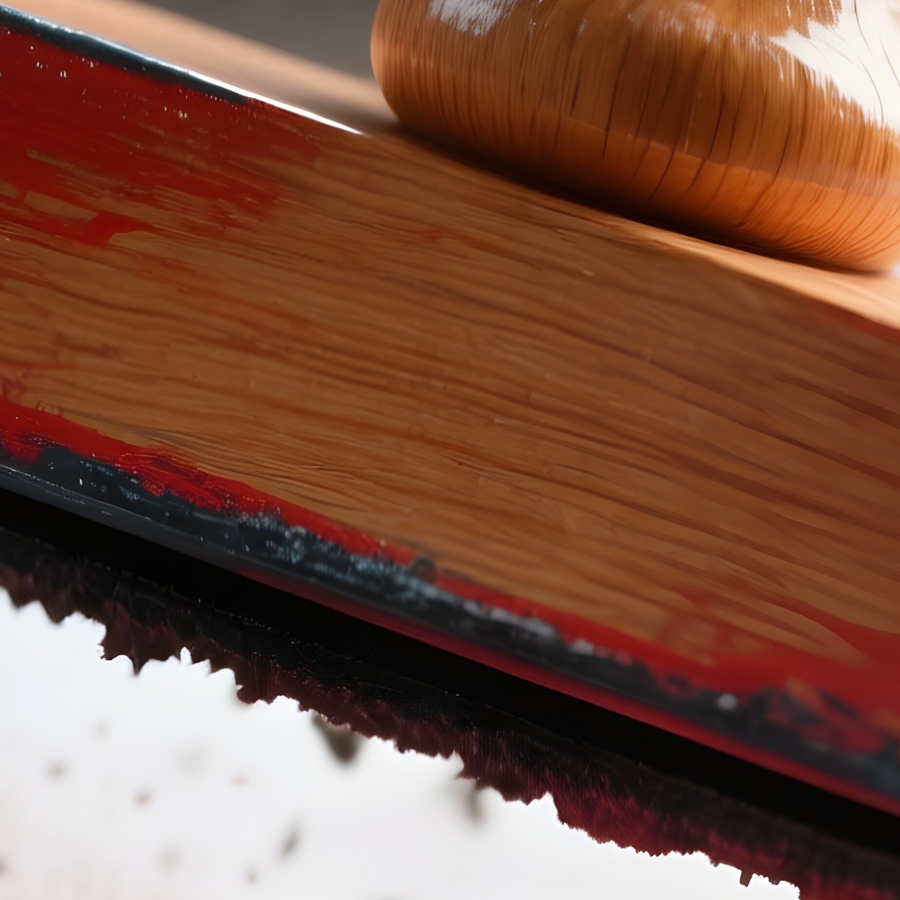 The Stamp: A Macro Shot Of A Heavy Wooden Rubber Stamp Hitting A Document, Dust Particles Flying, Leaving A Red "Approved" Mark On The Paper. - Full Resolution Quality Preview