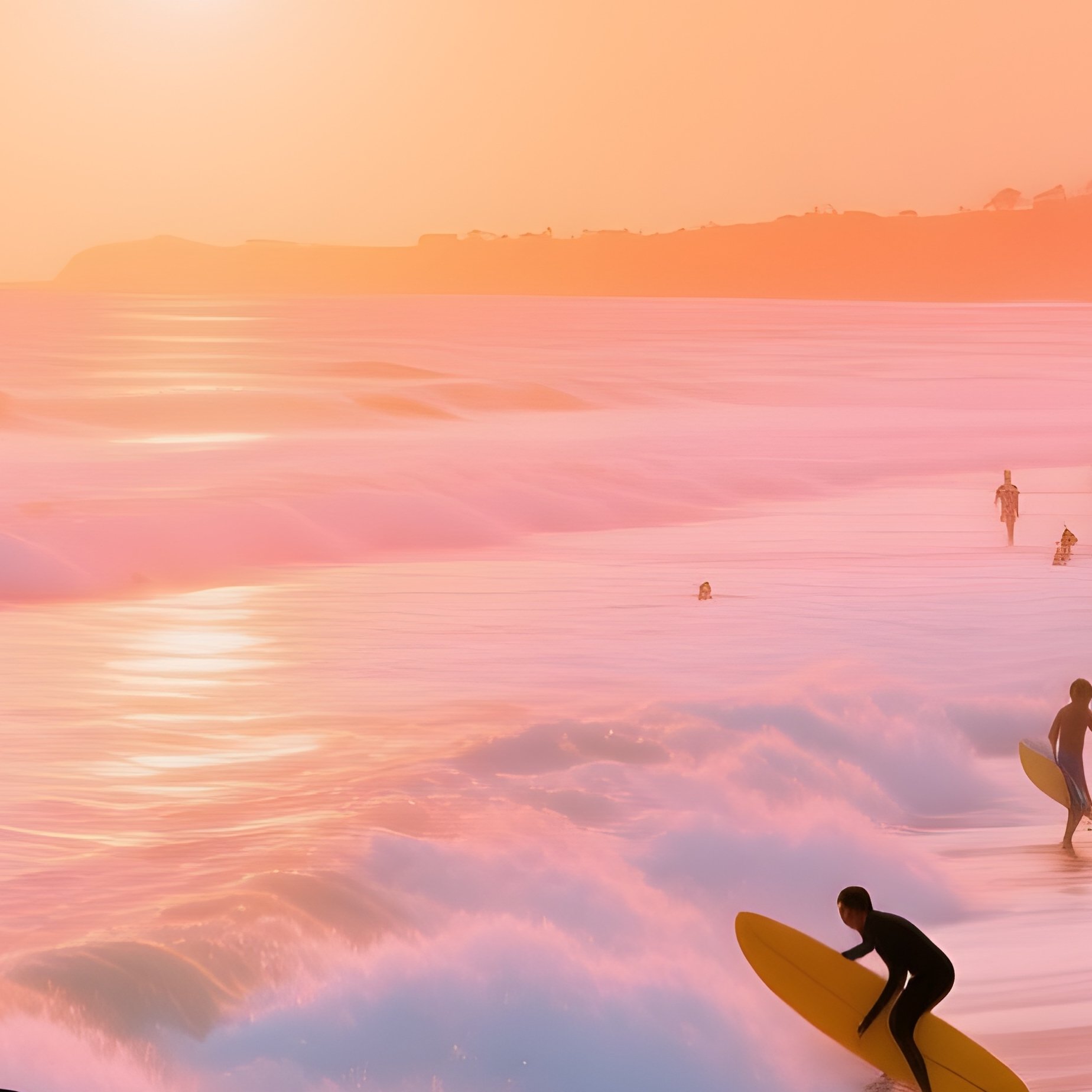 The Surf And Sand Beach Events Surfing Sunset - Full Resolution Quality Preview