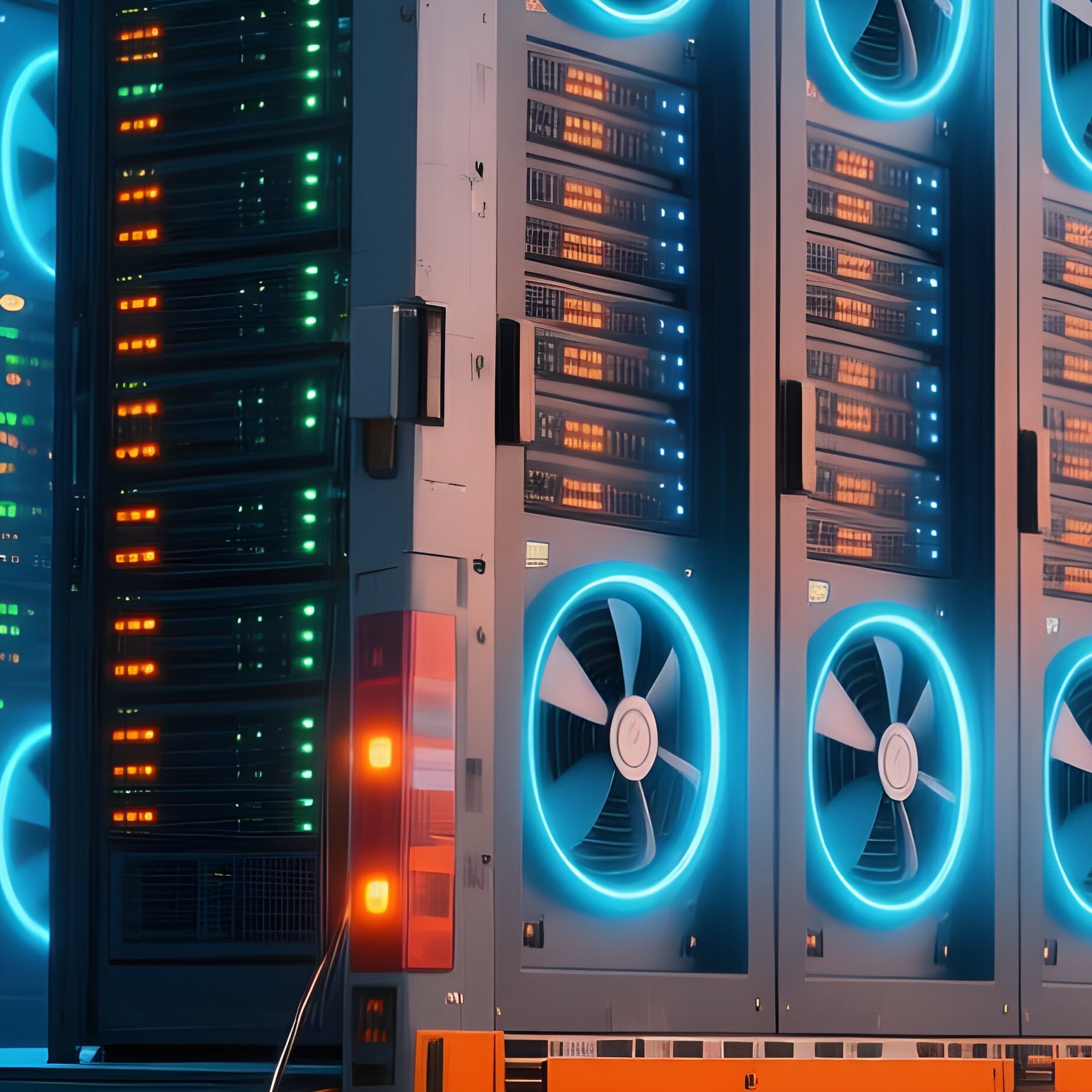 The Truck Bed Server A Pickup Truck With Server Racks In The Bed - Full Resolution Quality Preview