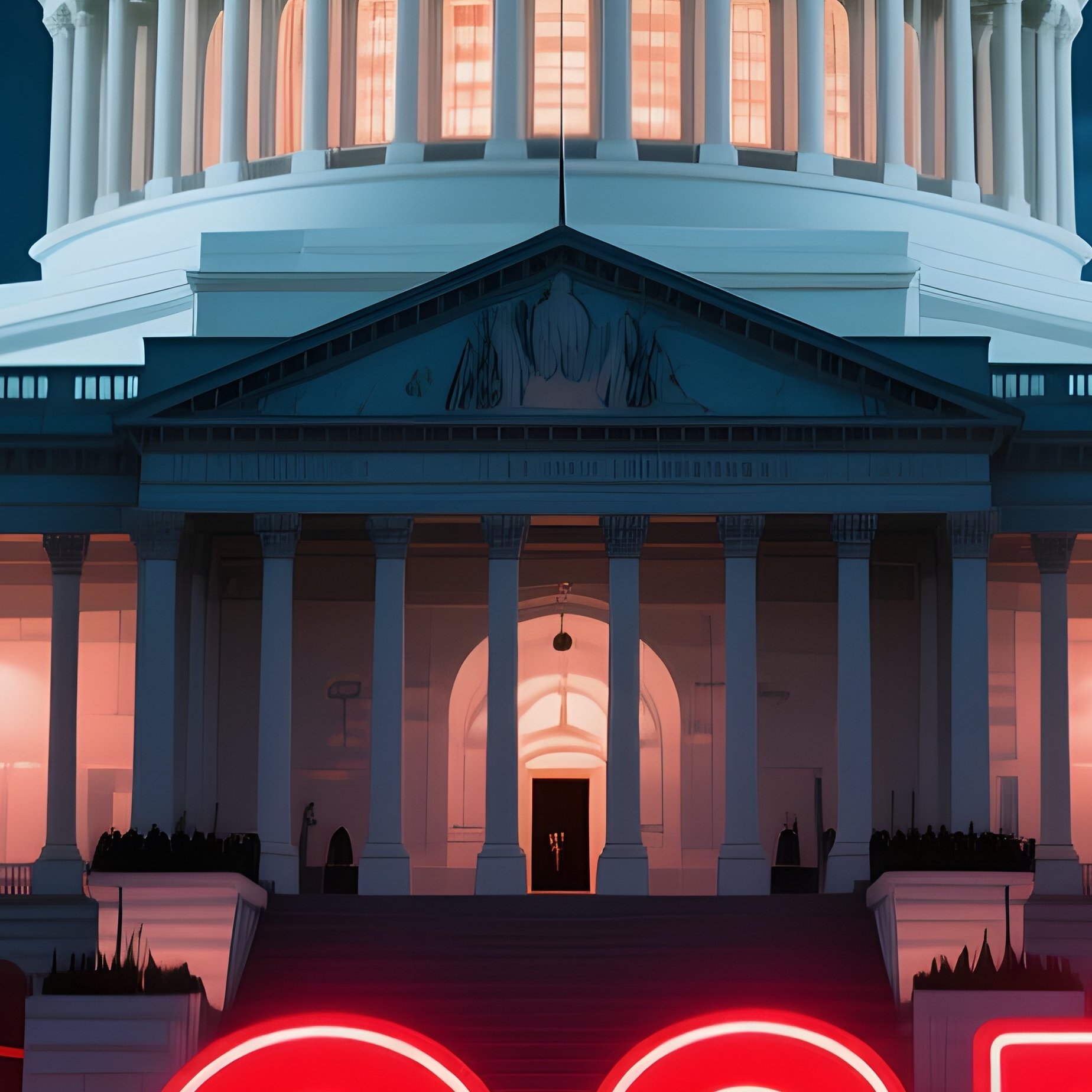 The United States Capitol Building At Night Capitol Closed - Full Resolution Quality Preview