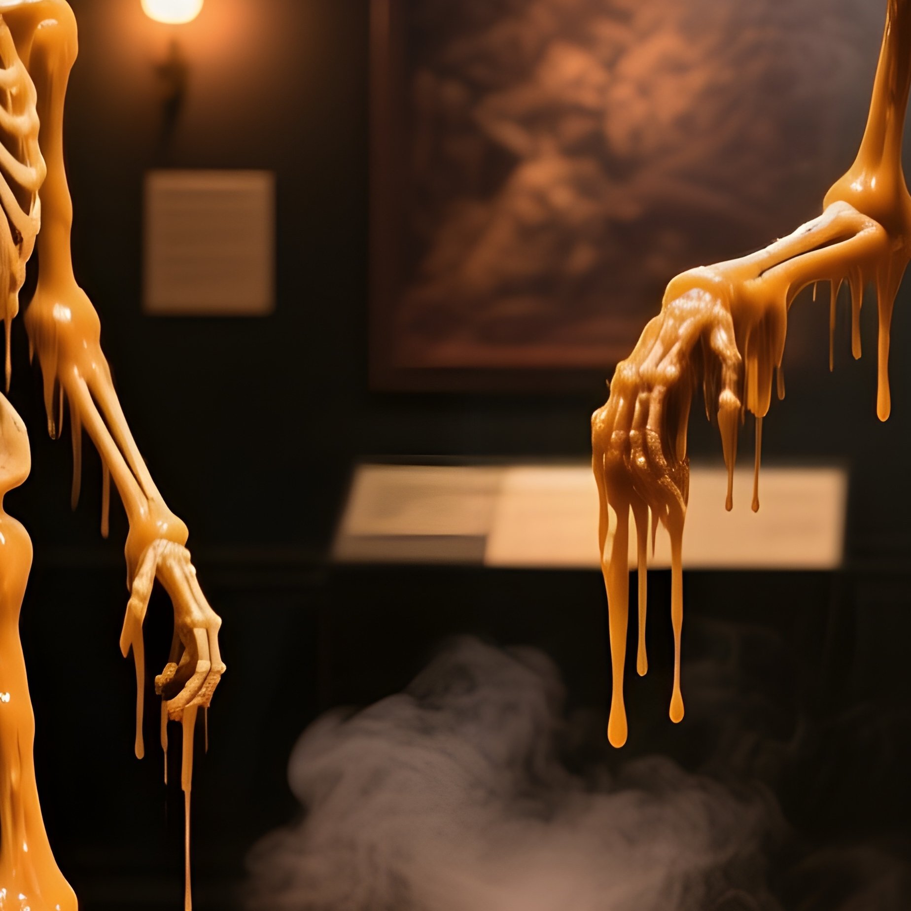 The Wax Museum Heat Rises Wax Melts Revealing Bones - Full Resolution Quality Preview