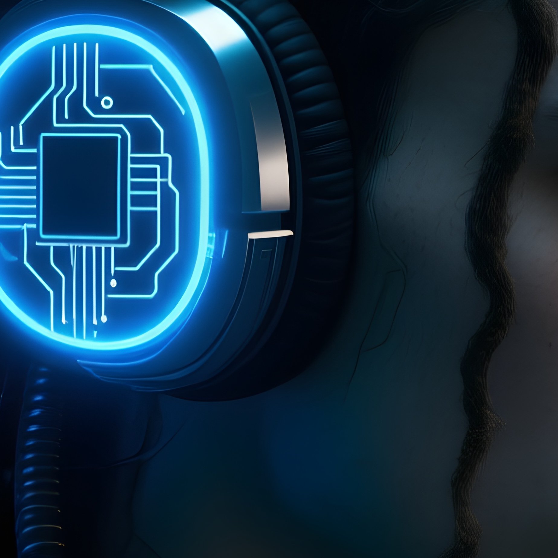 The Wire Head A Person With Ethernet Cables Growing Out Of Their Hair Like Dreadlocks - Full Resolution Quality Preview