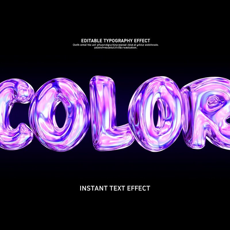 The Word Color In A Stylized Font Color Typography