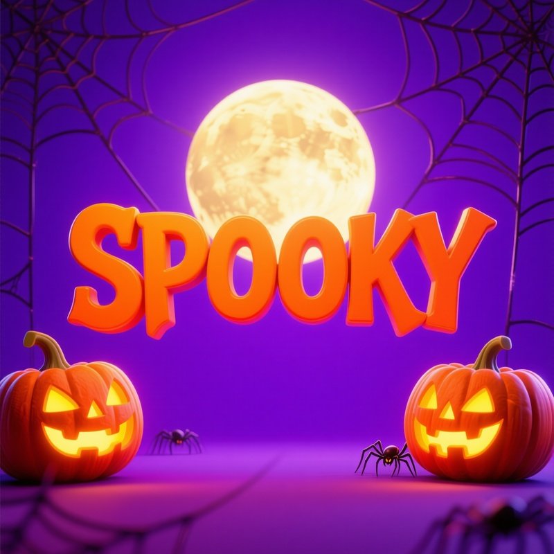The Word Spooky In A Stylized Font Halloween Spooky