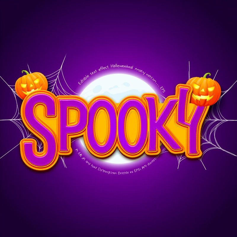 The Word Spooky In A Stylized Font Halloween Spooky