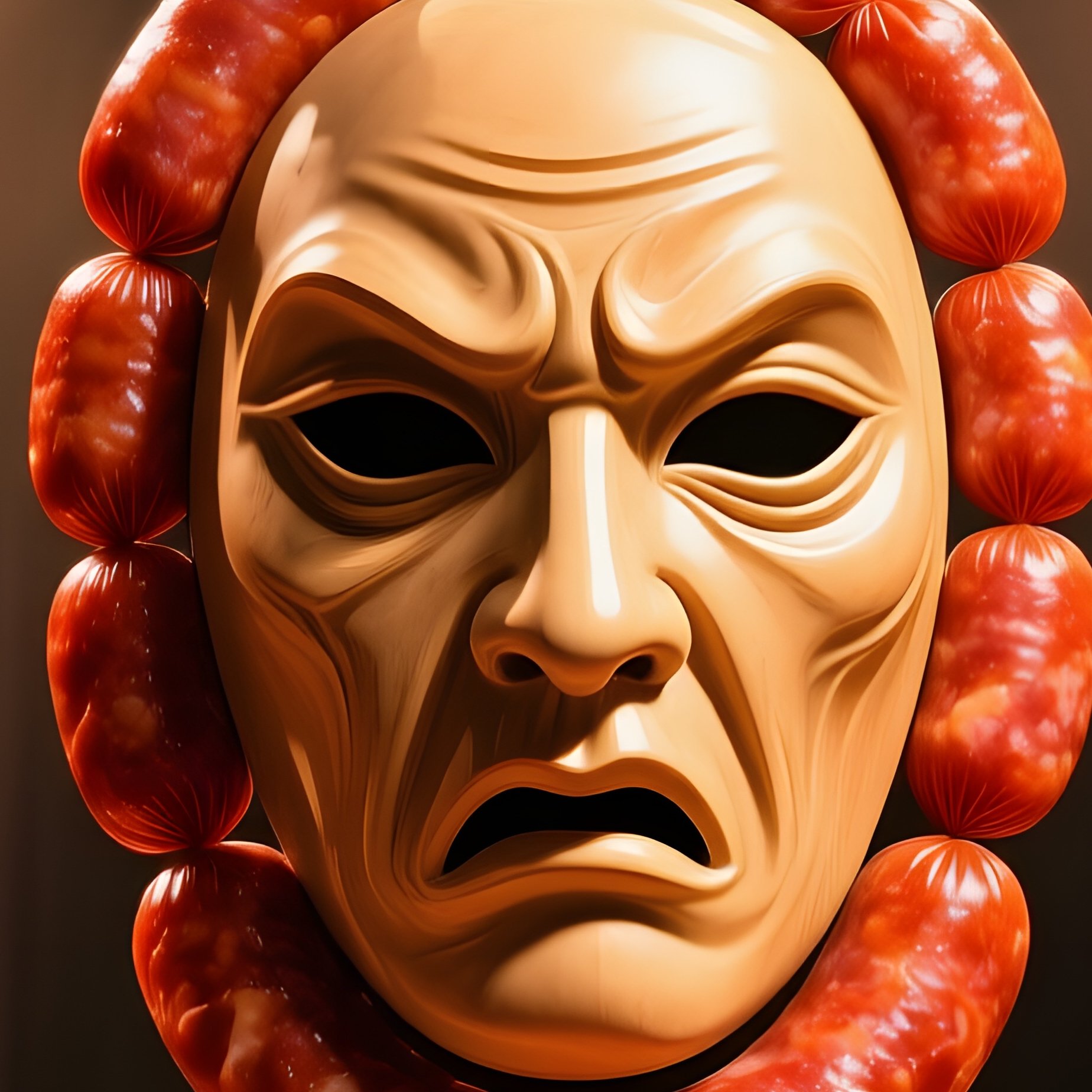 Theater Stage Sausage Mask - Full Resolution Quality Preview