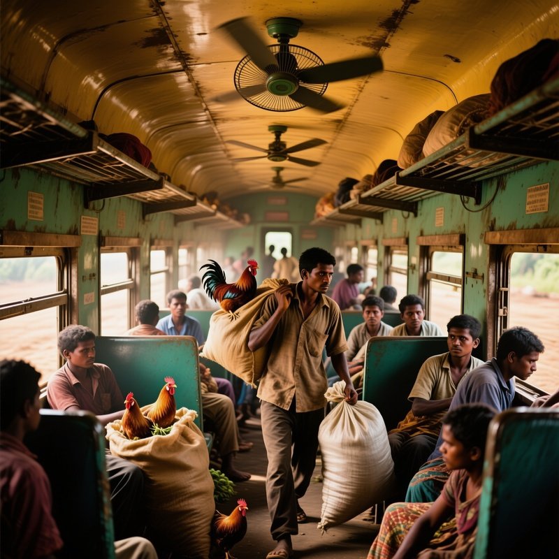 Third Class Train Carriage Developing Nation