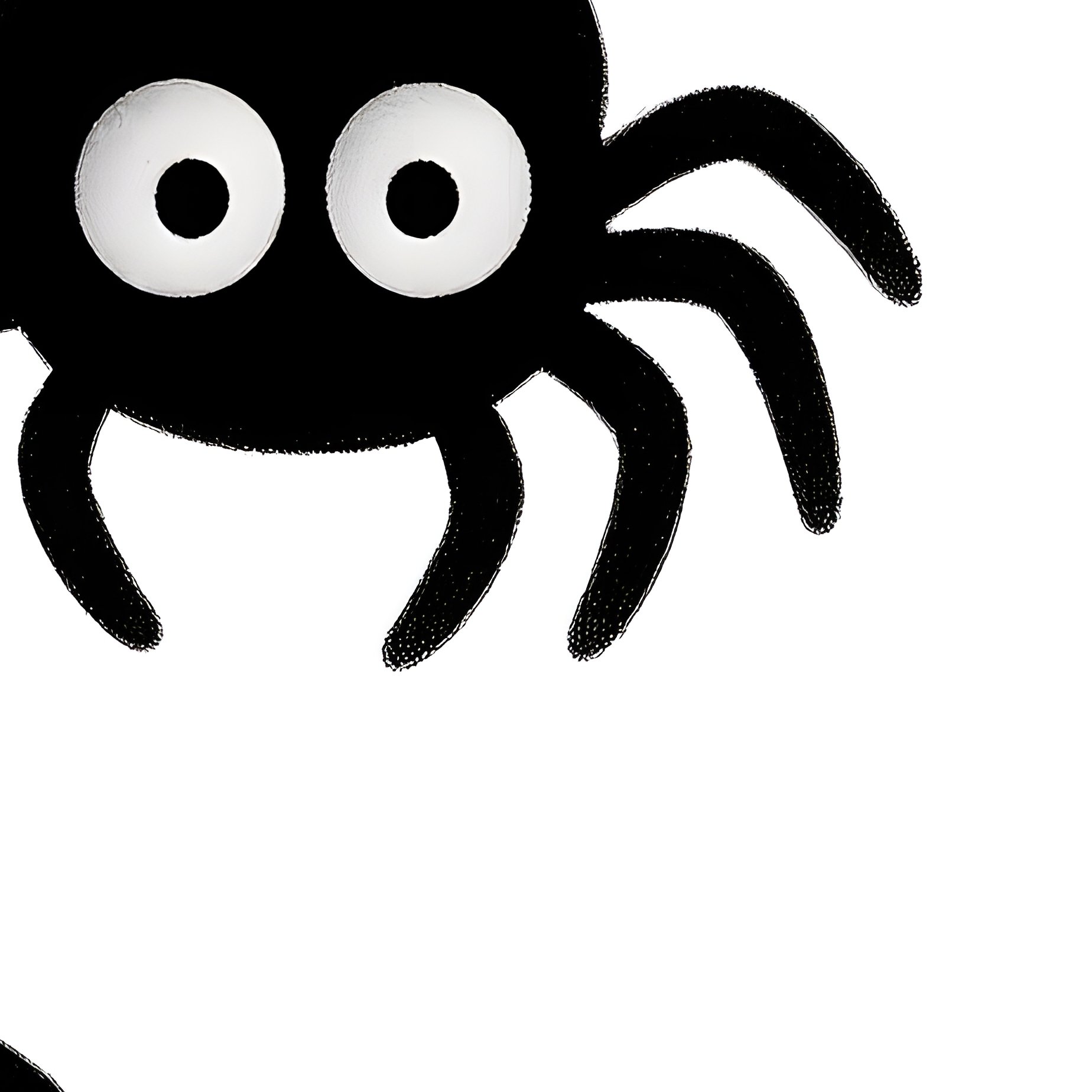 Three Cartoon Spiders Hanging From Threads Spiders Cartoon - Full Resolution Quality Preview