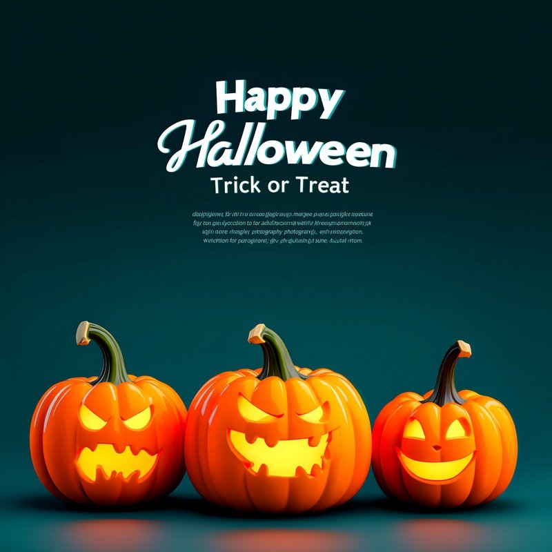 Three Carved Pumpkins For Halloween Halloween Pumpkin