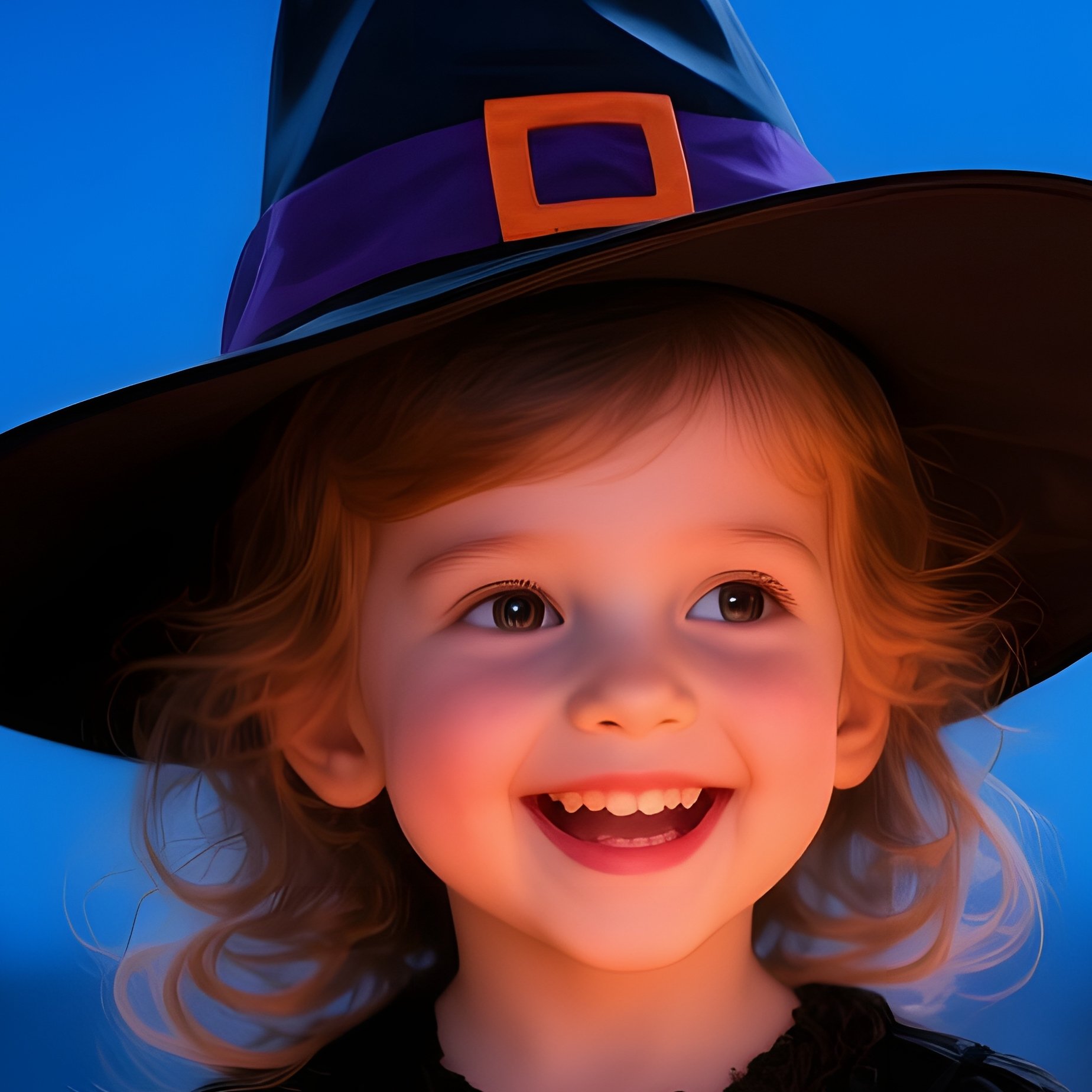 Three Children Dressed In Halloween Costumes Holding Carved - Full Resolution Quality Preview