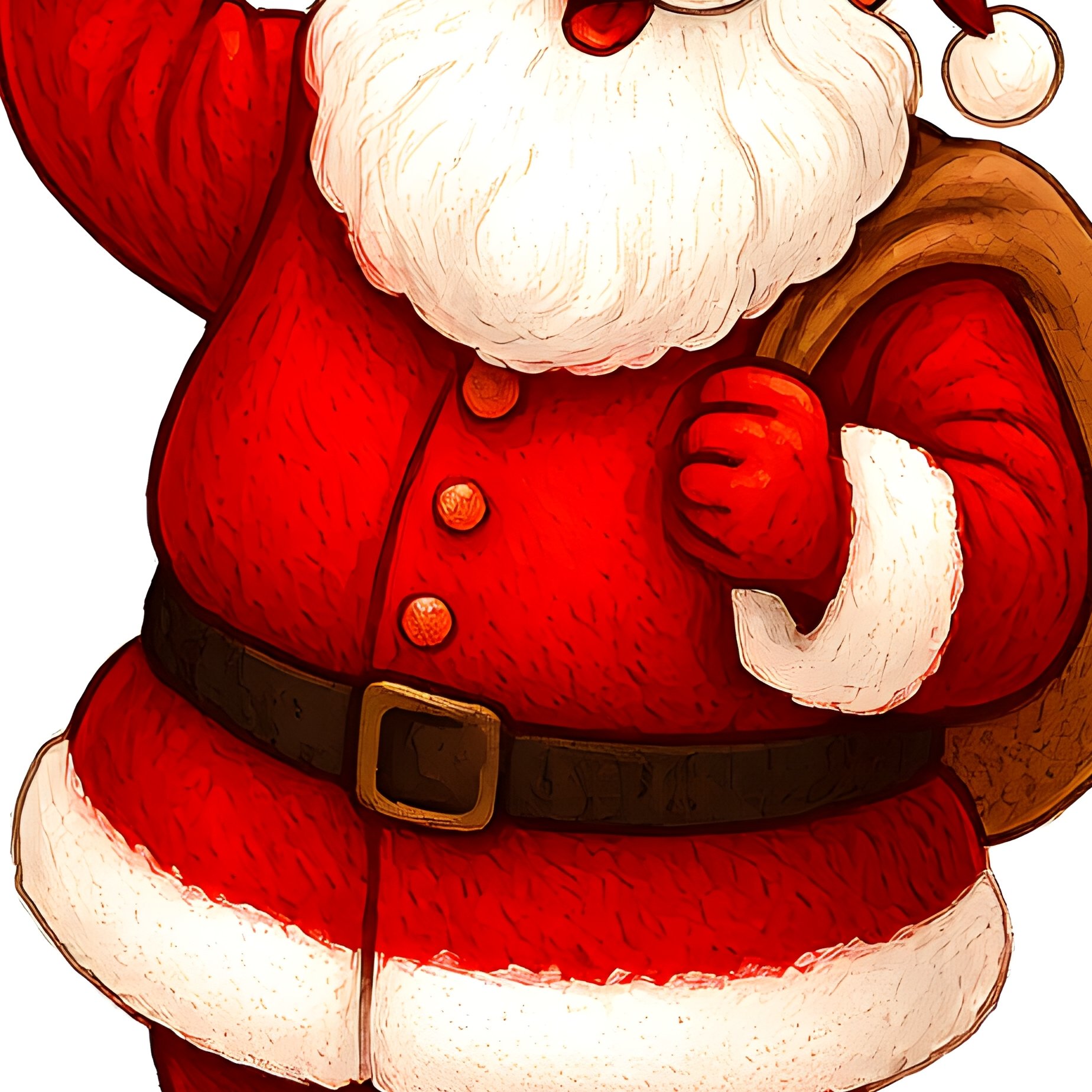 Three Depictions Of Santa Claus In Different Poses Santa Claus - Full Resolution Quality Preview