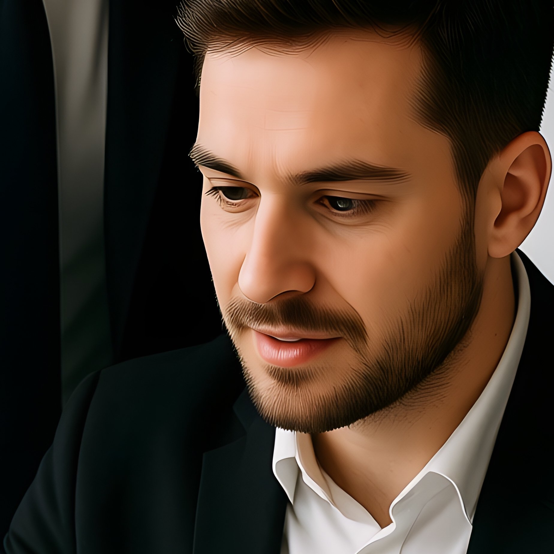 Three Individuals Collaborating Around A Laptop Collaboration - Full Resolution Quality Preview