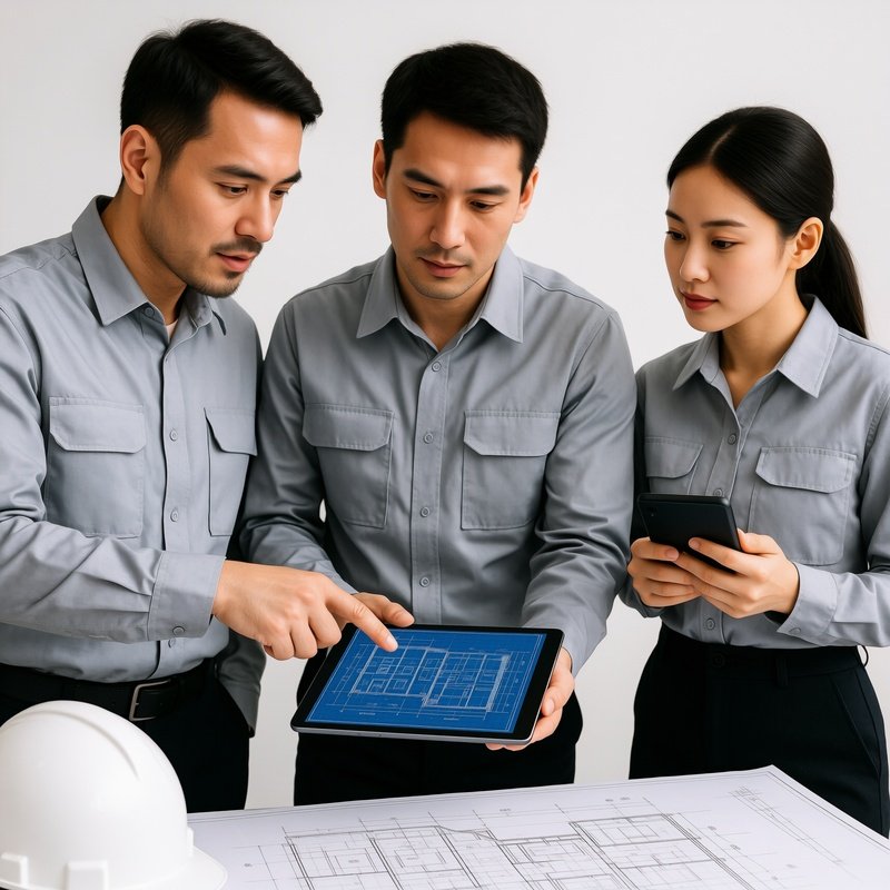 Three Individuals In A Professional Setting Discussing Plans