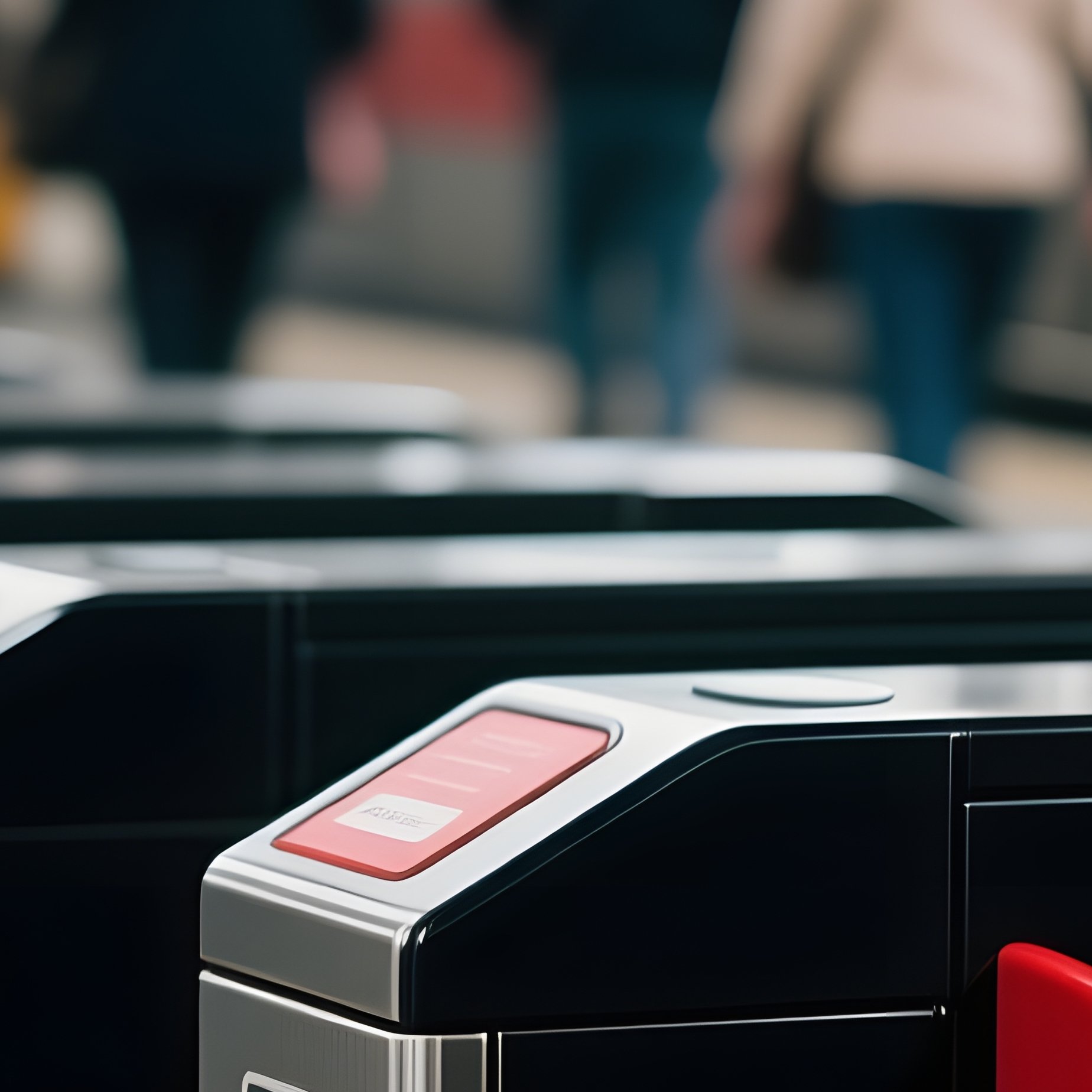Ticket Barriers In A Public Transportation Station Public - Full Resolution Quality Preview