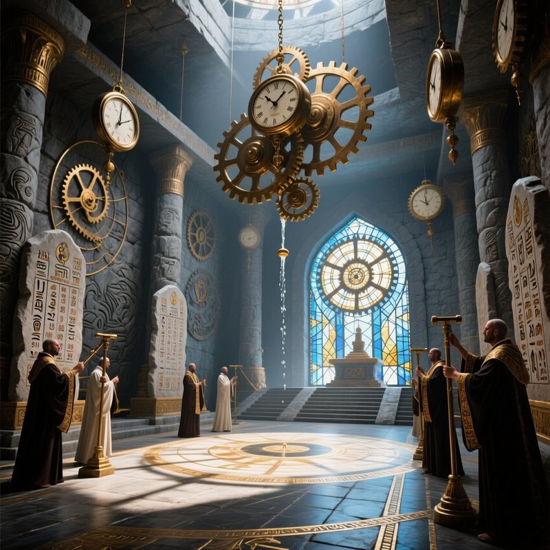 Time Efficiency Organization Ancient Temple Clock