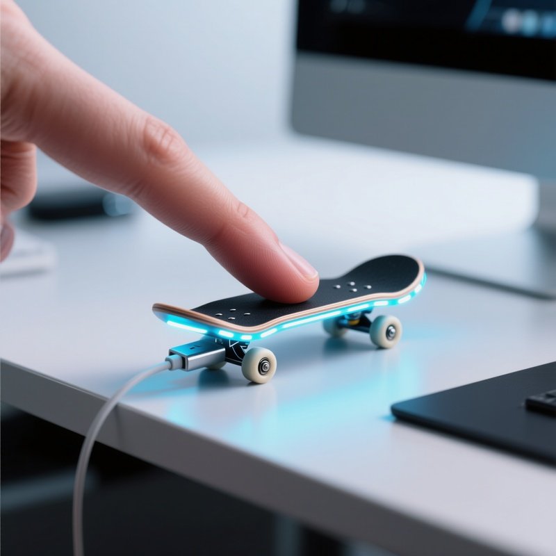 Tiny Finger Skateboard Mouse Device