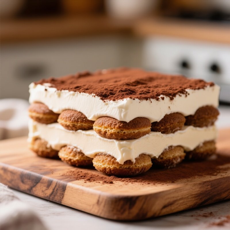 Tiramisu Layers Espresso Ladyfingers Mascarpone Cocoa