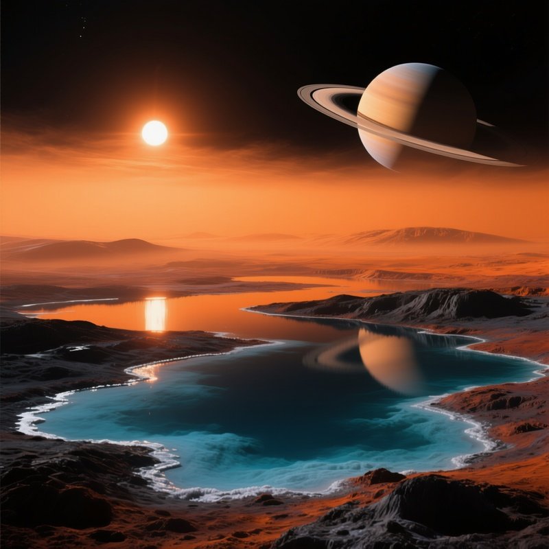 Titan Orange Haze Solar System Science Fiction 2