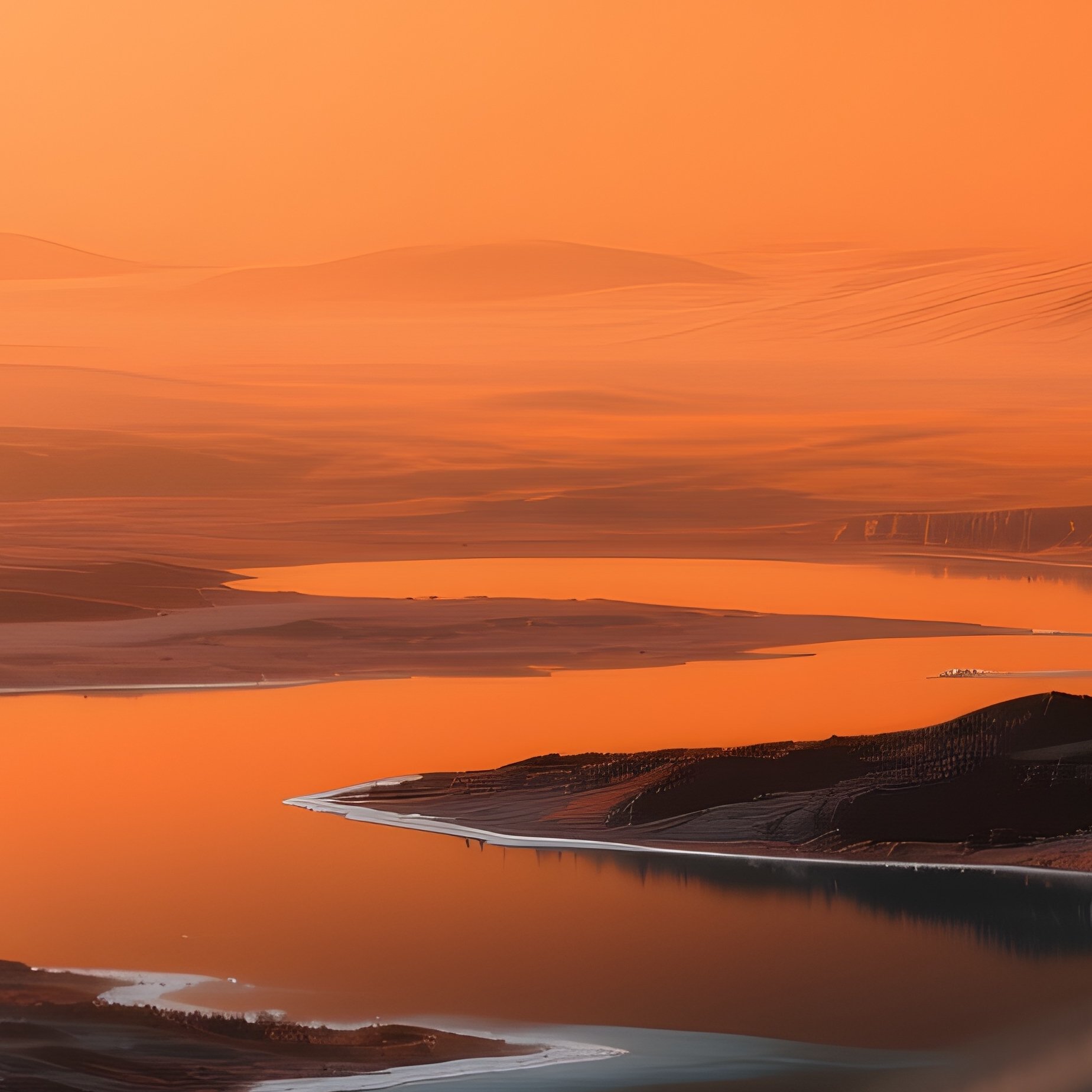 Titan Orange Haze Solar System Science Fiction 2 - Full Resolution Quality Preview