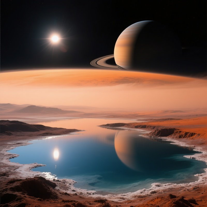 Titan Orange Haze Solar System Science Fiction 3