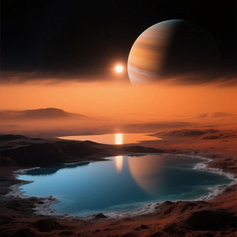 Titan Orange Haze Solar System Science Fiction