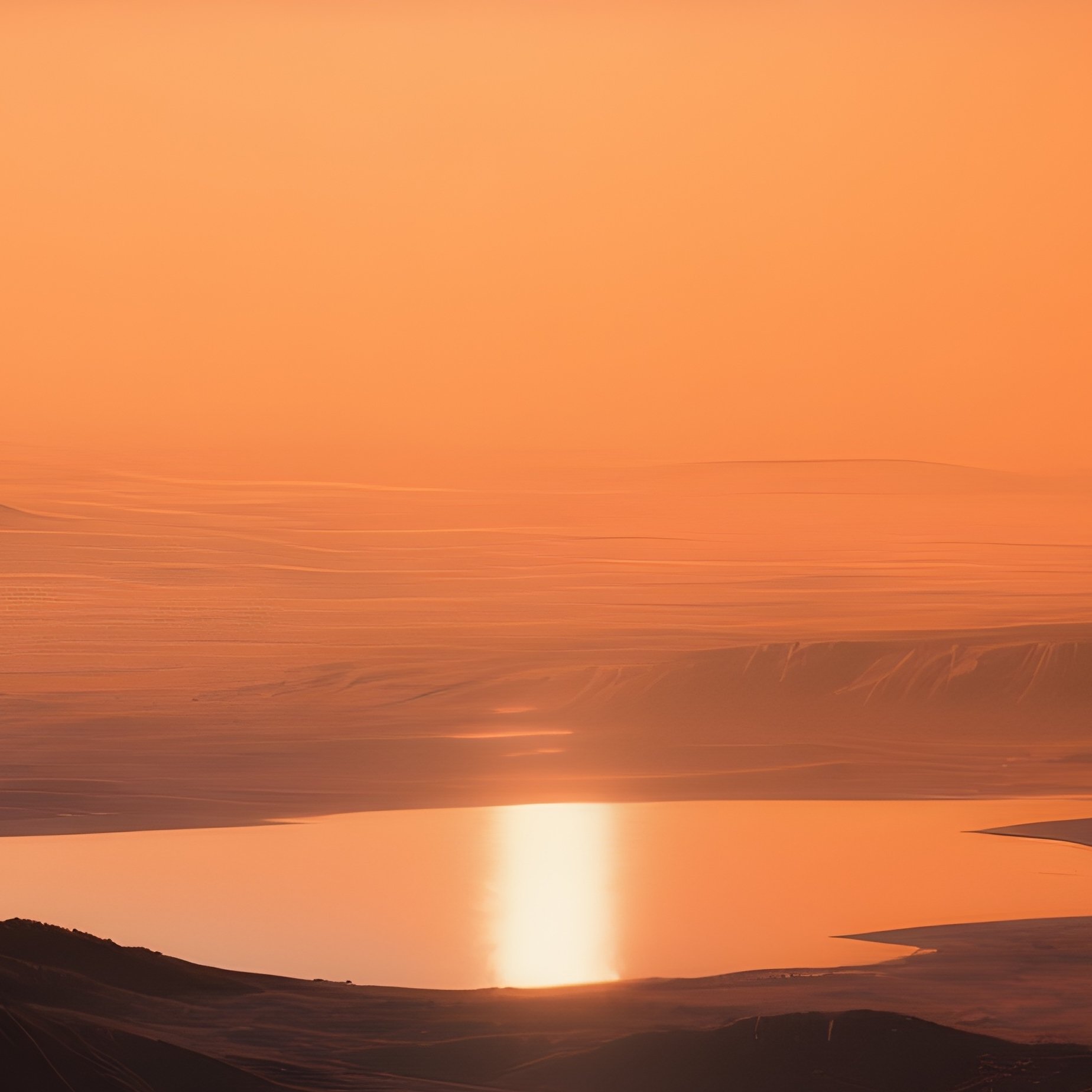 Titan Orange Haze Solar System Science Fiction - Full Resolution Quality Preview