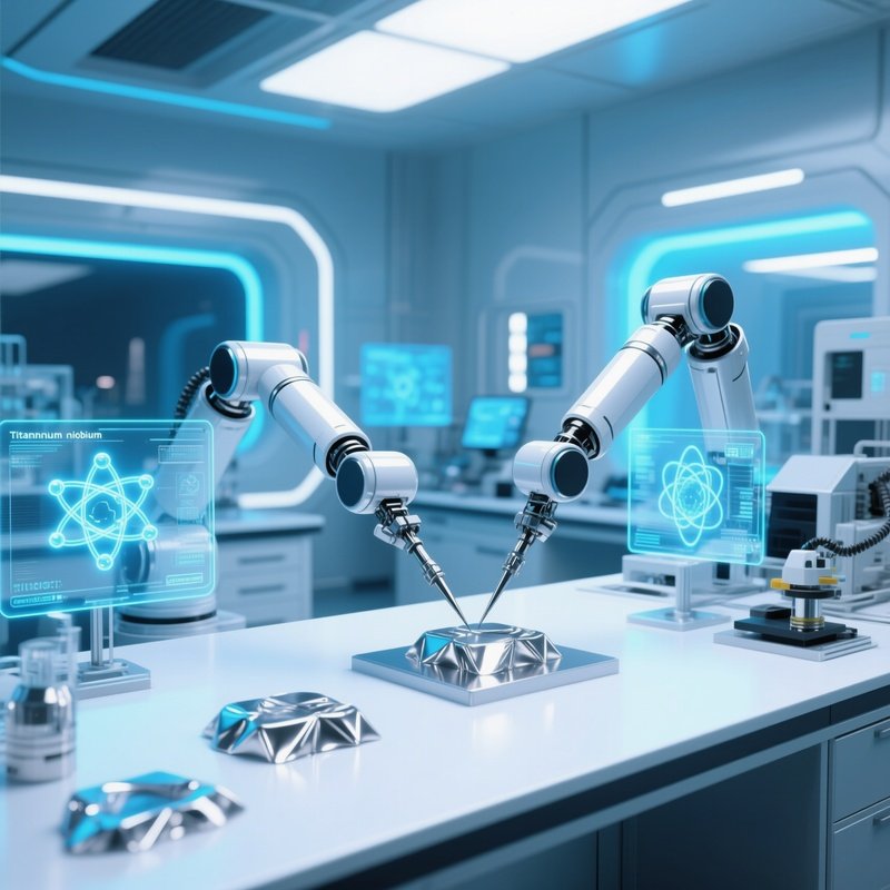 Titanium Niobium Metallic Science Fiction Lab