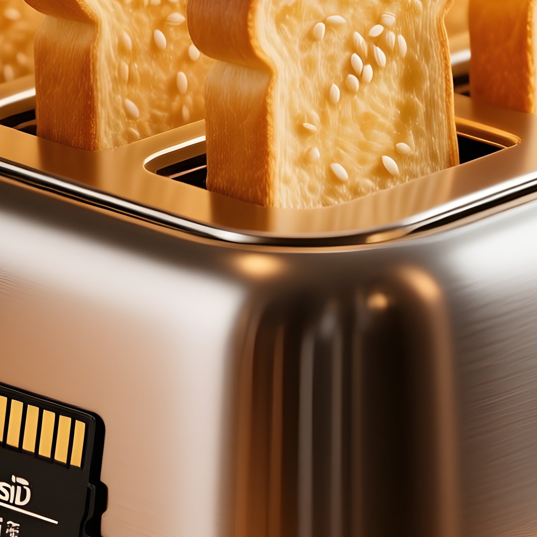 Toaster Hub Sd Cards As Toast Slices - Full Resolution Quality Preview