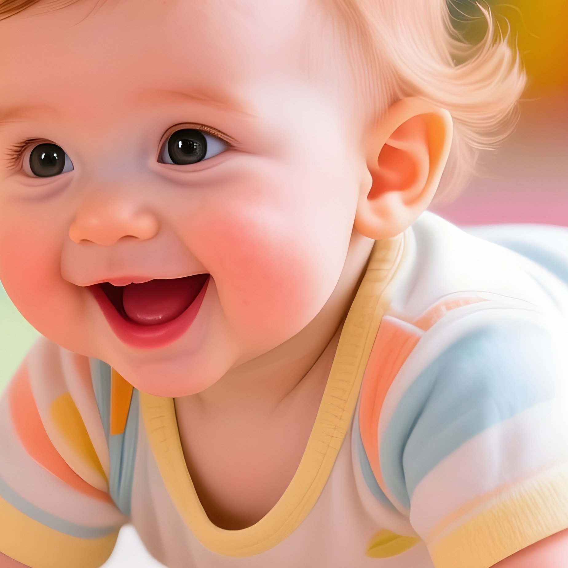 Toddler Crawling Through Rainbow Obstacle Course - Full Resolution Quality Preview